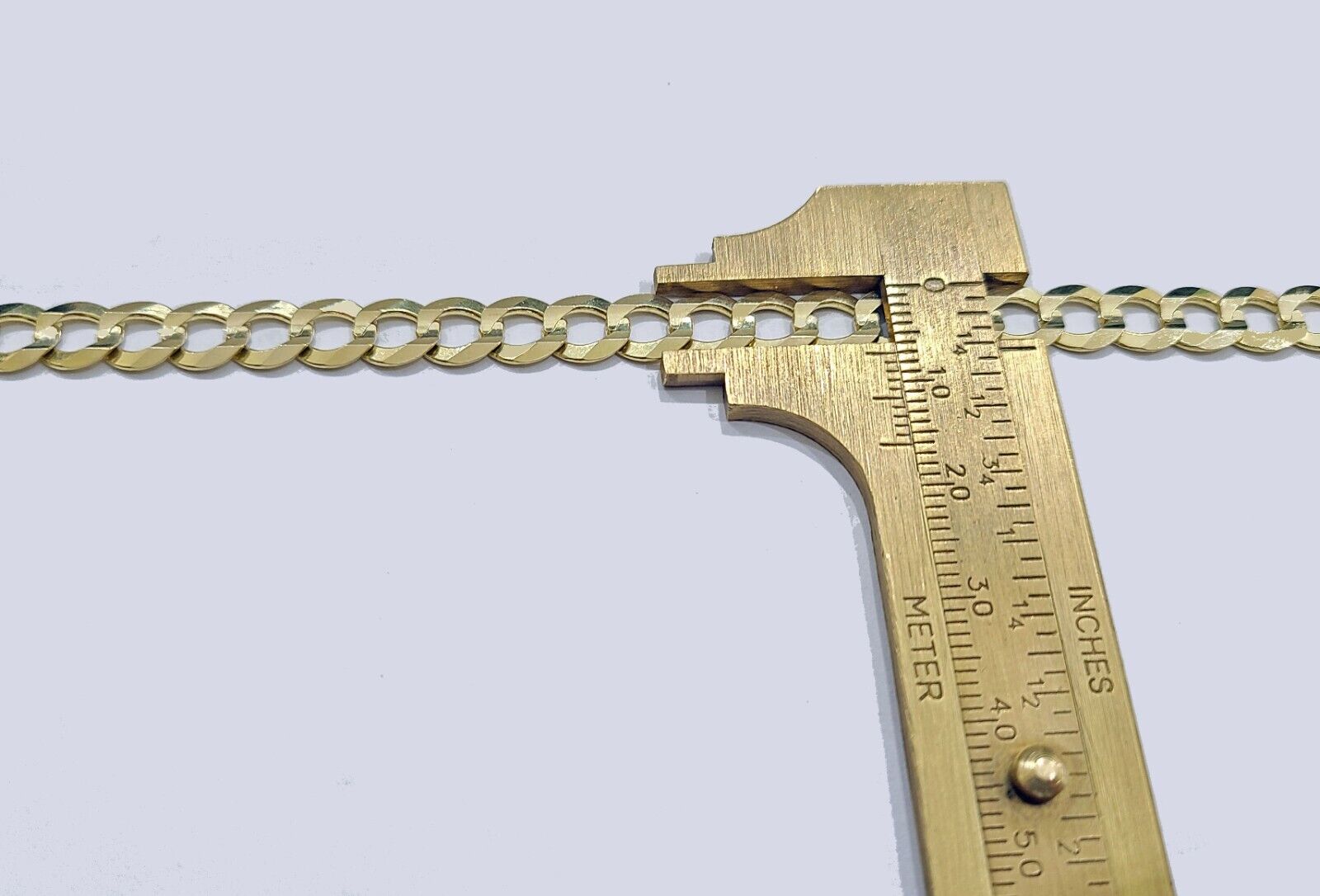 Real 14k Yellow Gold 7mm Cuban Curb Link Bracelet 9''inch 14kt Unisex - GoldenlinQ