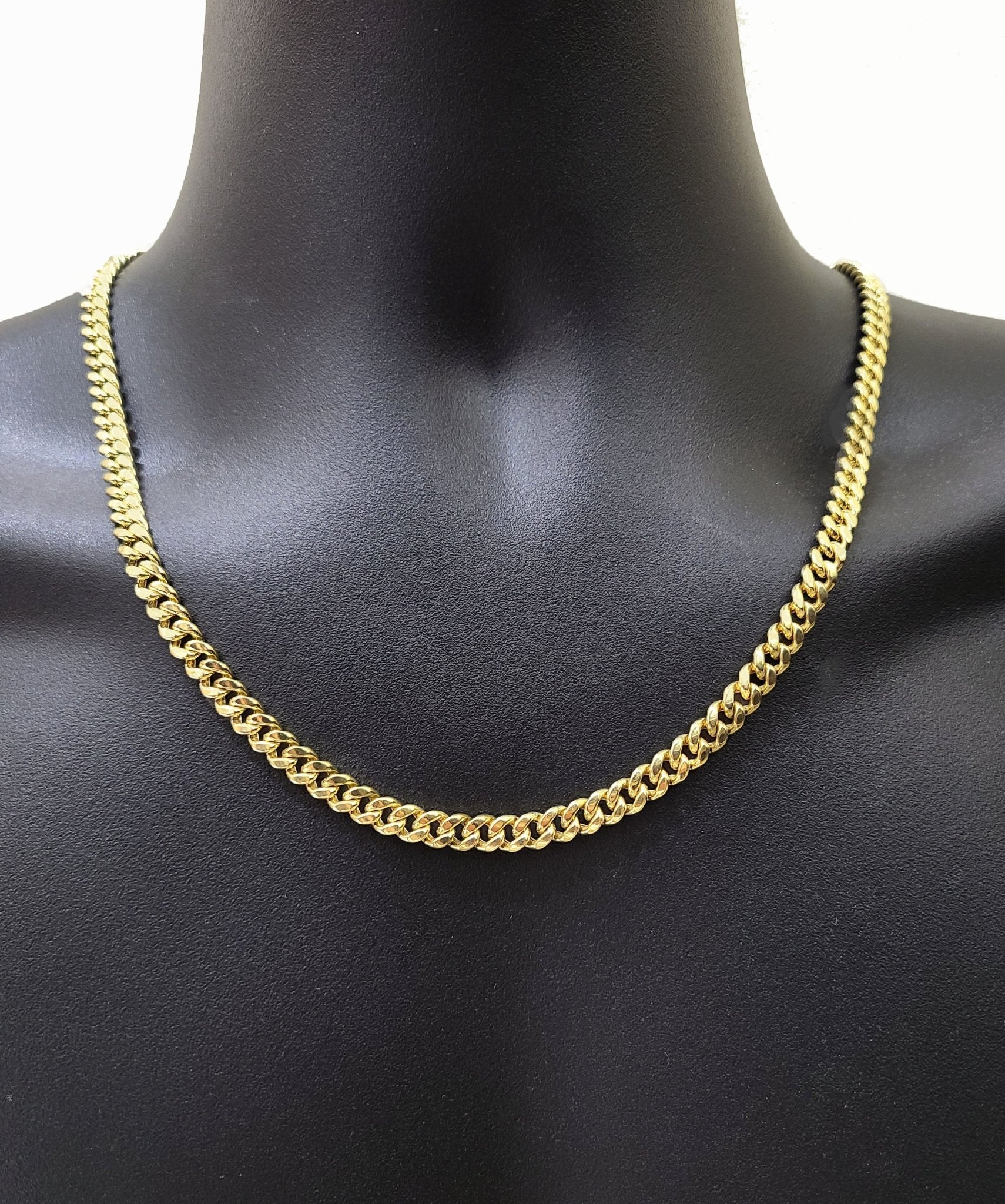 Real 14k Yellow Gold 7mm Miami Cuban Link Chain 26" Necklace Box Lock