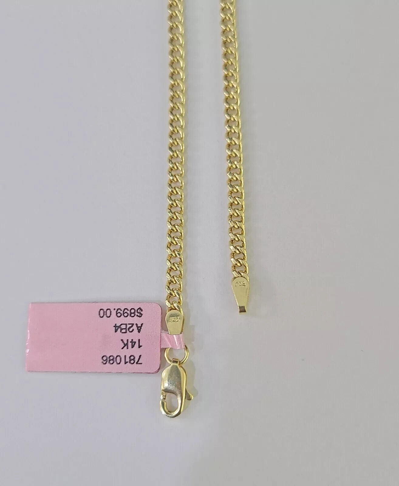 Real 14k Yellow Gold Bracelet 8 inch Miami Cuban Link 3mm 14kt For Women Ladies - GoldenlinQ