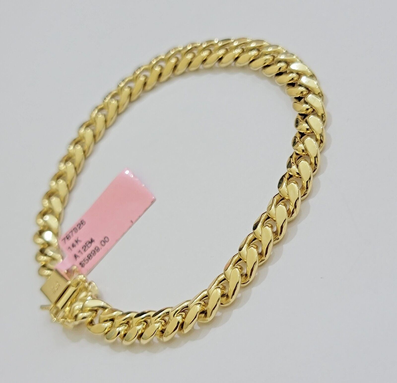 REAL 14k Yellow Gold Bracelet 9 Inch 7mm Miami Cuban Link With Box Lock 14KT - GoldenlinQ
