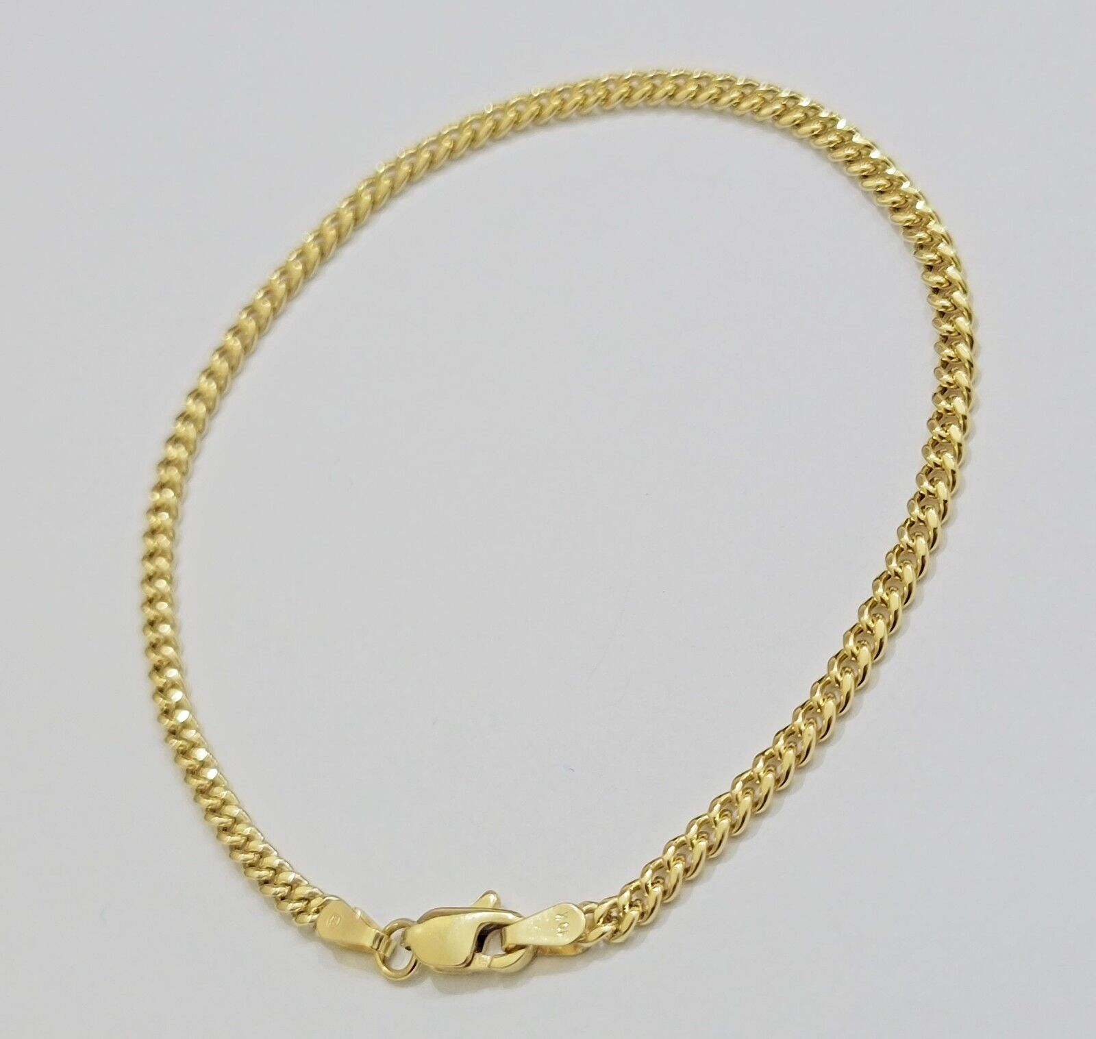 Real 14k Yellow Gold Bracelet Miami Cuban Link 8 Inch 3mm 14kt For Men Women - GoldenlinQ
