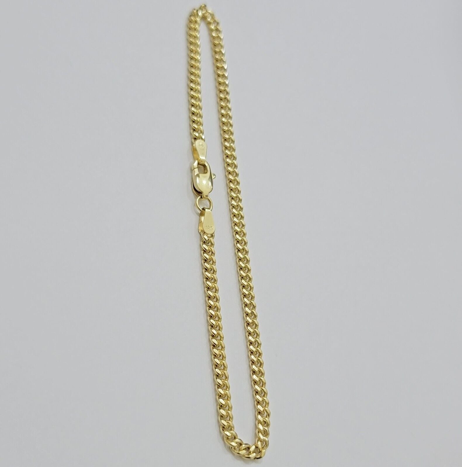 Real 14k Yellow Gold Bracelet Miami Cuban Link 8 Inch 3mm 14kt For Men Women - GoldenlinQ