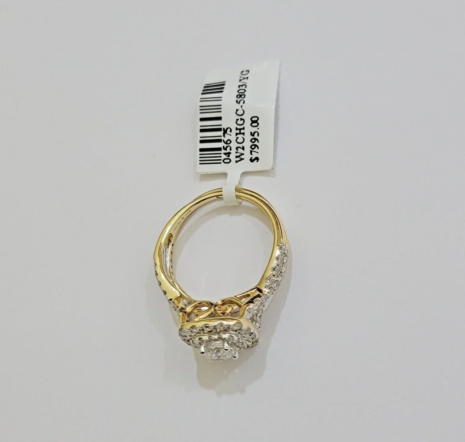 Real 14k Yellow Gold Diamond 1.5CT Ring band SET Ladies Women Engagement Wedding - GoldenlinQ