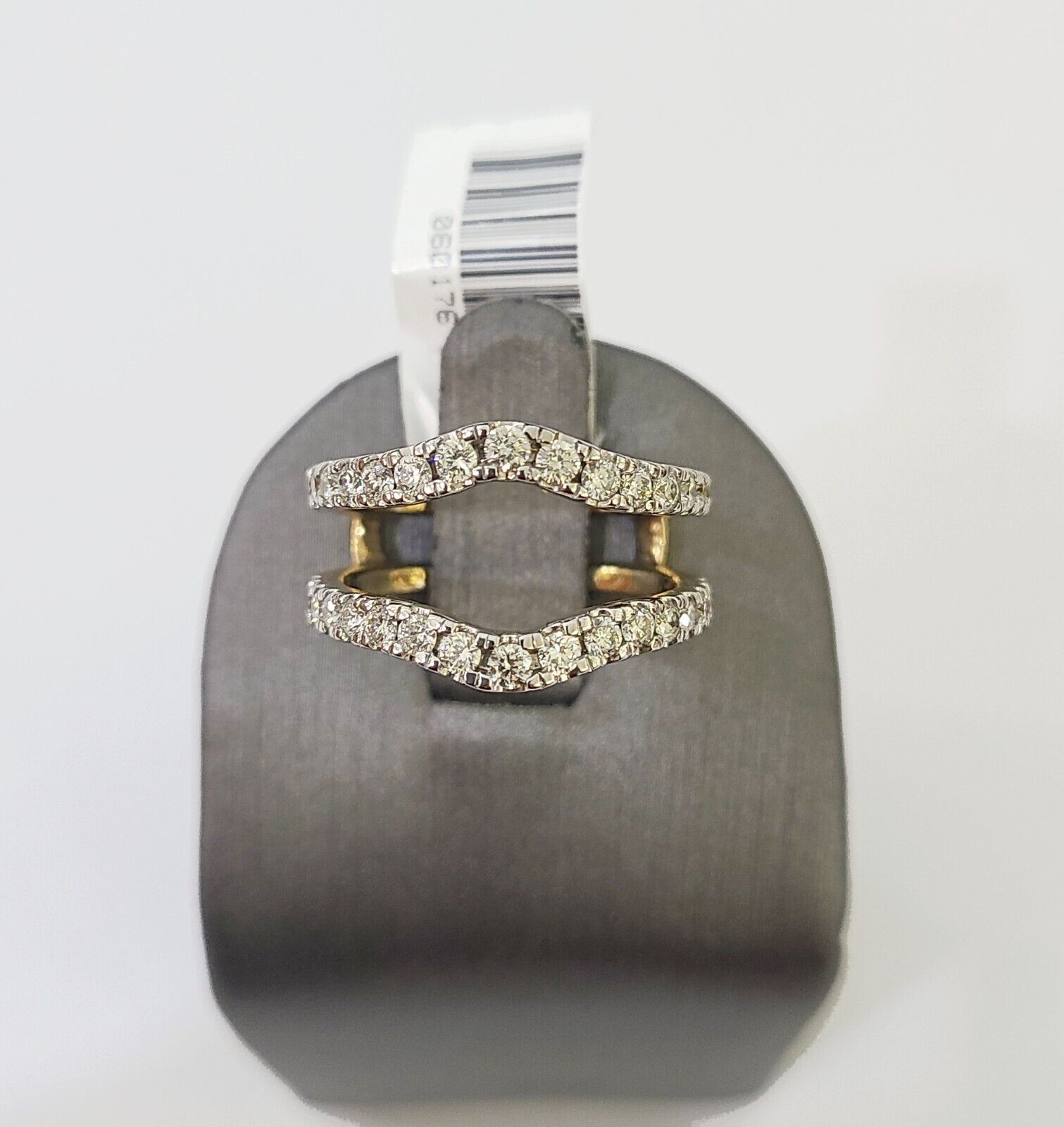 Real 14k Yellow Gold Diamond Ladies Ring Enhancer Guard Wrap Engagement Wedding - GoldenlinQ