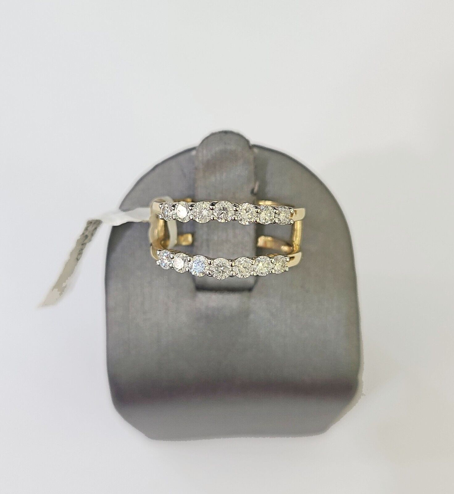 Real 14k Yellow Gold Diamond Ladies Ring Enhancer Guard Wrap Engagement Wedding - GoldenlinQ