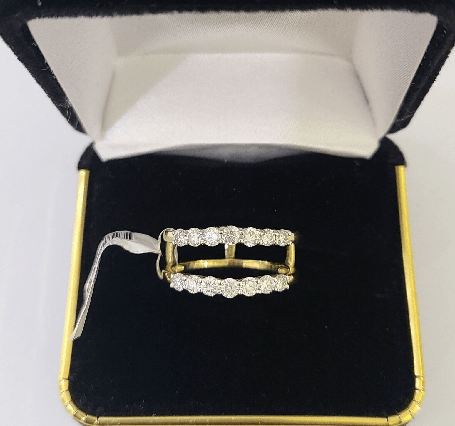 Real 14k Yellow Gold Diamond Ladies Ring Enhancer Guard Wrap Engagement Wedding - GoldenlinQ