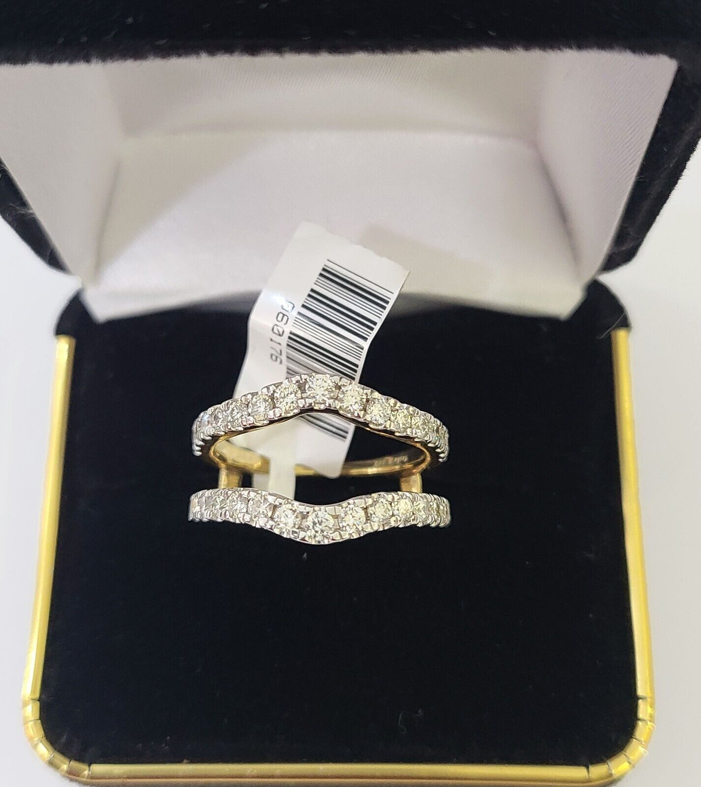 Real 14k Yellow Gold Diamond Ladies Ring Enhancer Guard Wrap Engagement Wedding - GoldenlinQ