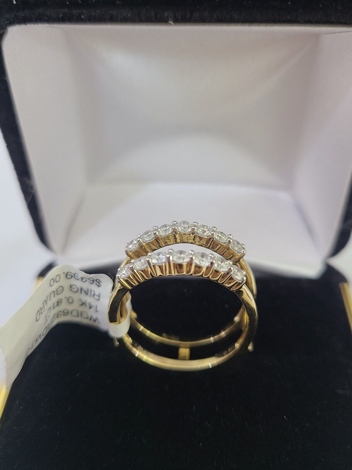 Real 14k Yellow Gold Diamond Ladies Ring Enhancer Guard Wrap Engagement Wedding - GoldenlinQ