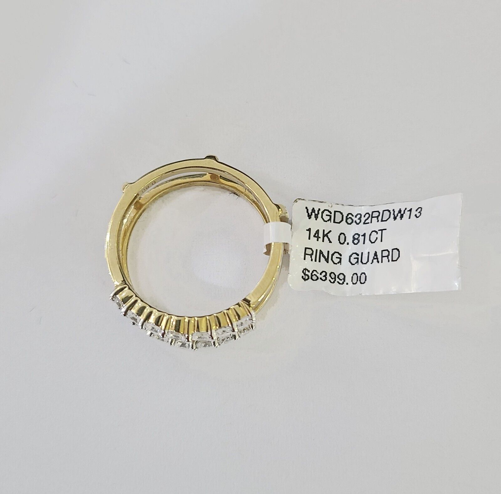 Real 14k Yellow Gold Diamond Ladies Ring Enhancer Guard Wrap Engagement Wedding - GoldenlinQ