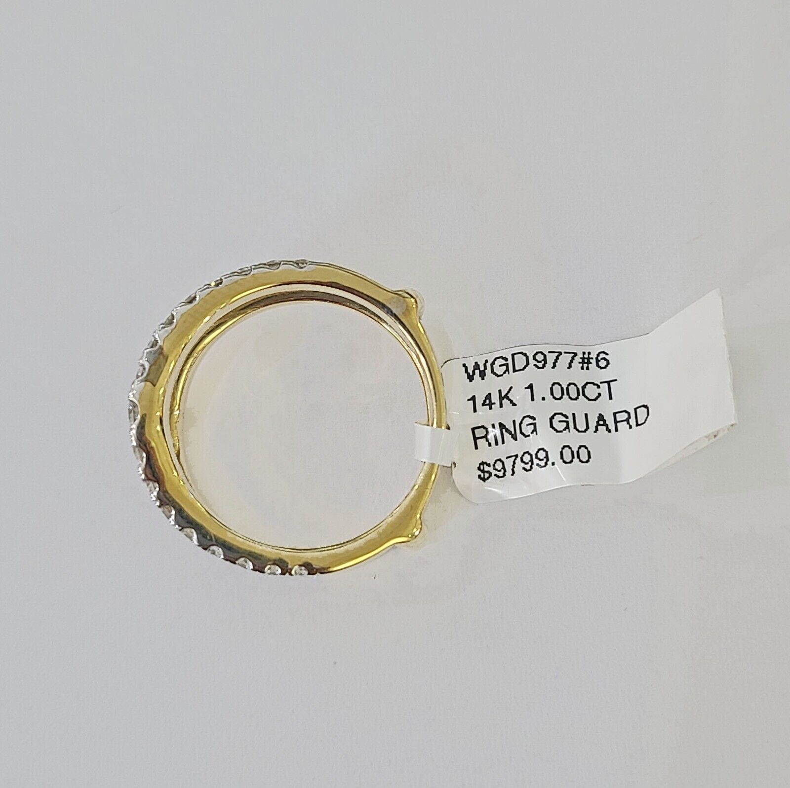 Real 14k Yellow Gold Diamond Ladies Ring Enhancer Guard Wrap Engagement Wedding - GoldenlinQ