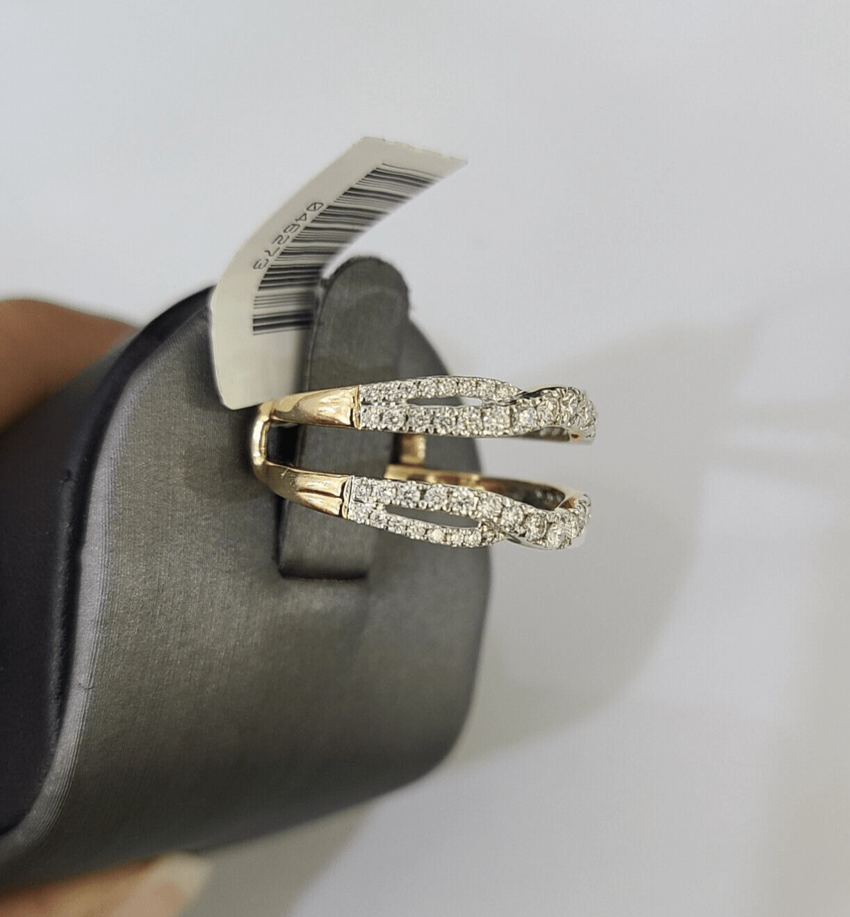 Real 14k Yellow Gold Diamond Ladies Ring Enhancer Guard Wrap Engagement Wedding - GoldenlinQ