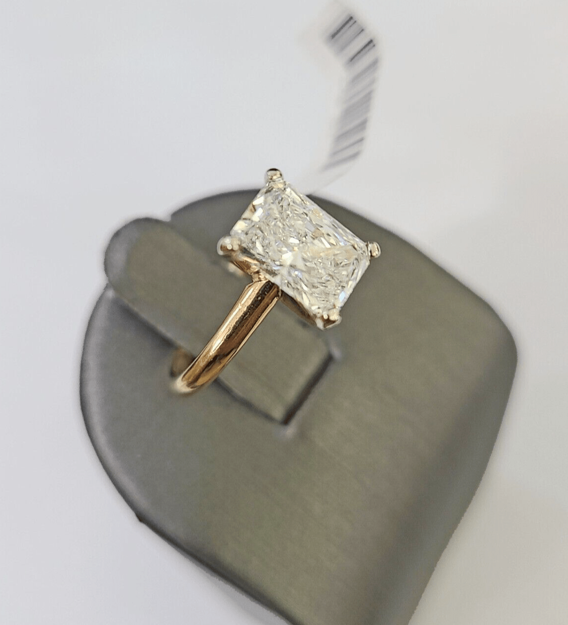 Real 14k Yellow Gold Diamond Ladies Ring Lab Created Women Engagement Wedding - GoldenlinQ