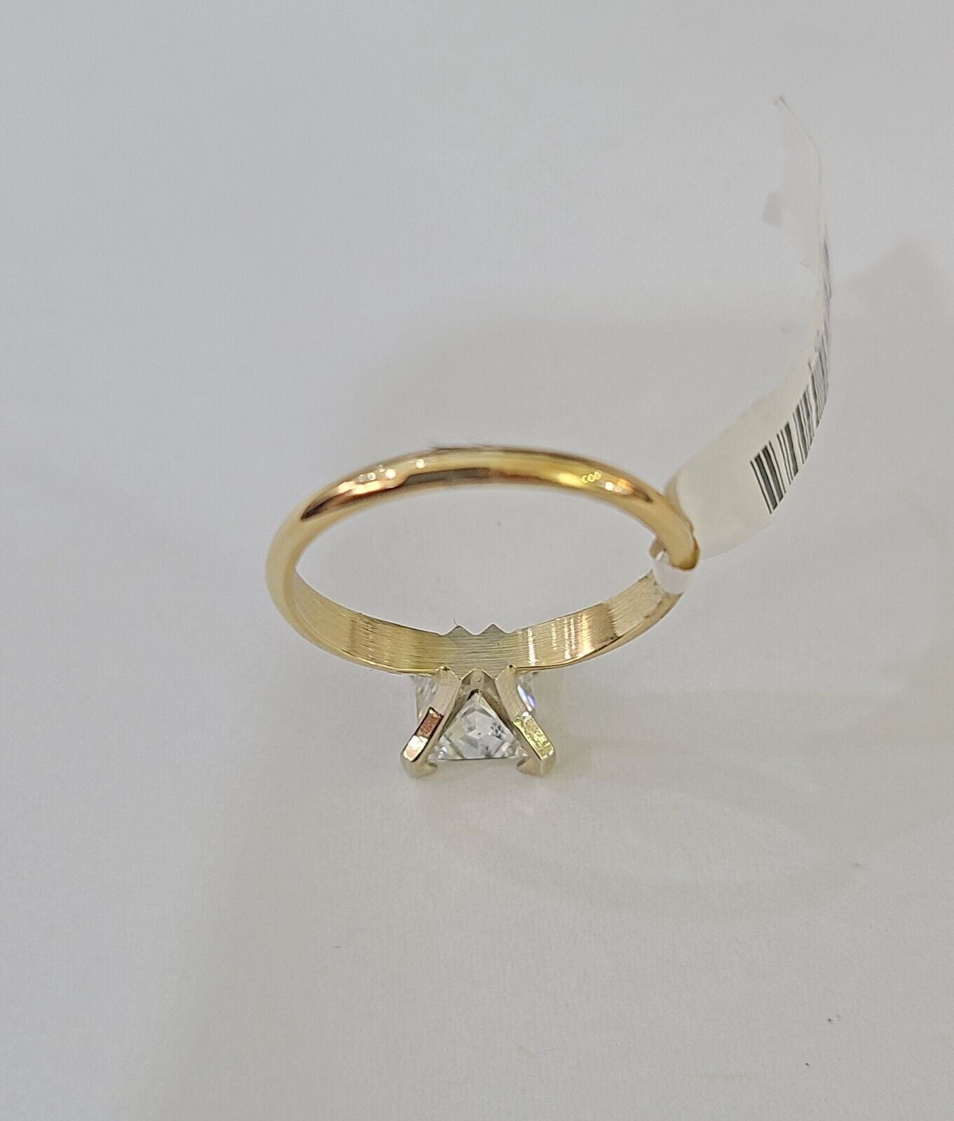 Real 14k Yellow Gold Diamond Ladies Ring Lab Created Women Engagement Wedding - GoldenlinQ