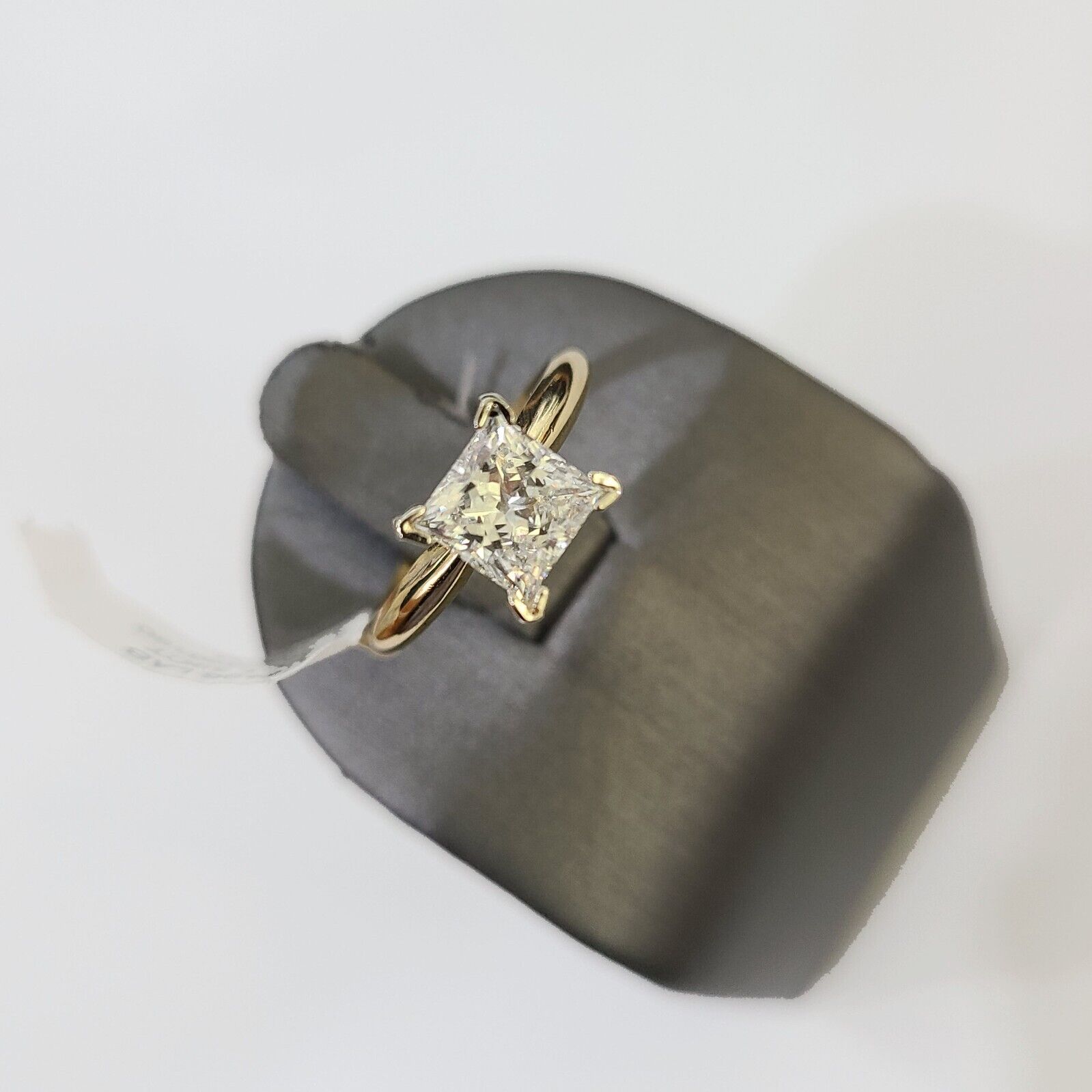 Real 14k Yellow Gold Diamond Ladies Ring Lab Created Women Engagement Wedding - GoldenlinQ