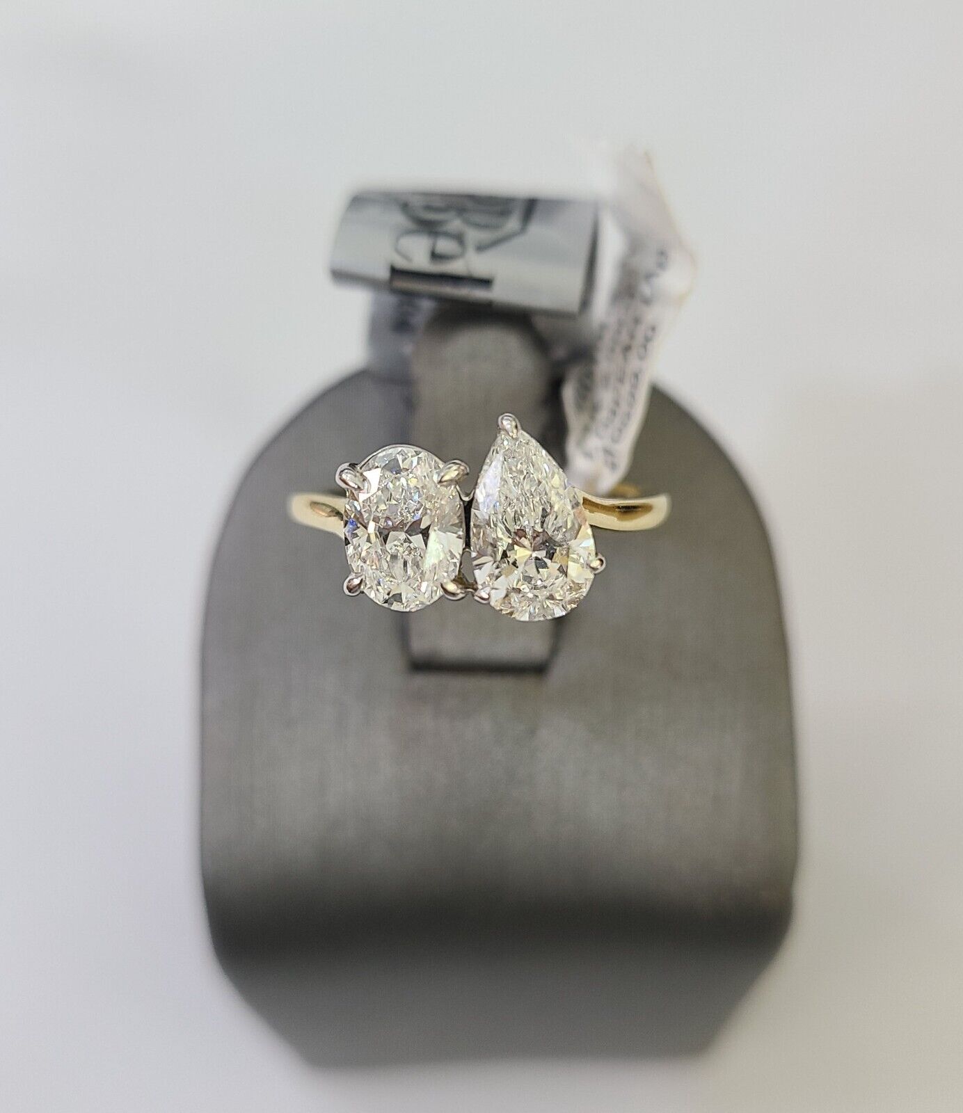 Real 14k Yellow Gold Diamond Ladies Ring Lab Created Women Engagement Wedding - GoldenlinQ