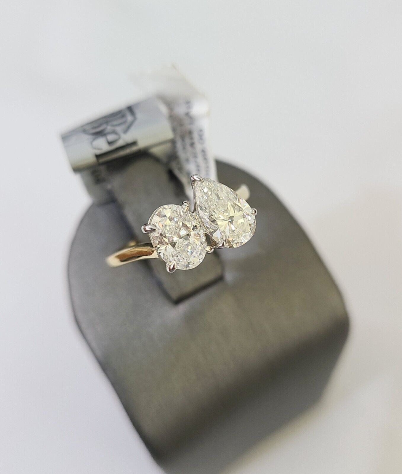 Real 14k Yellow Gold Diamond Ladies Ring Lab Created Women Engagement Wedding - GoldenlinQ