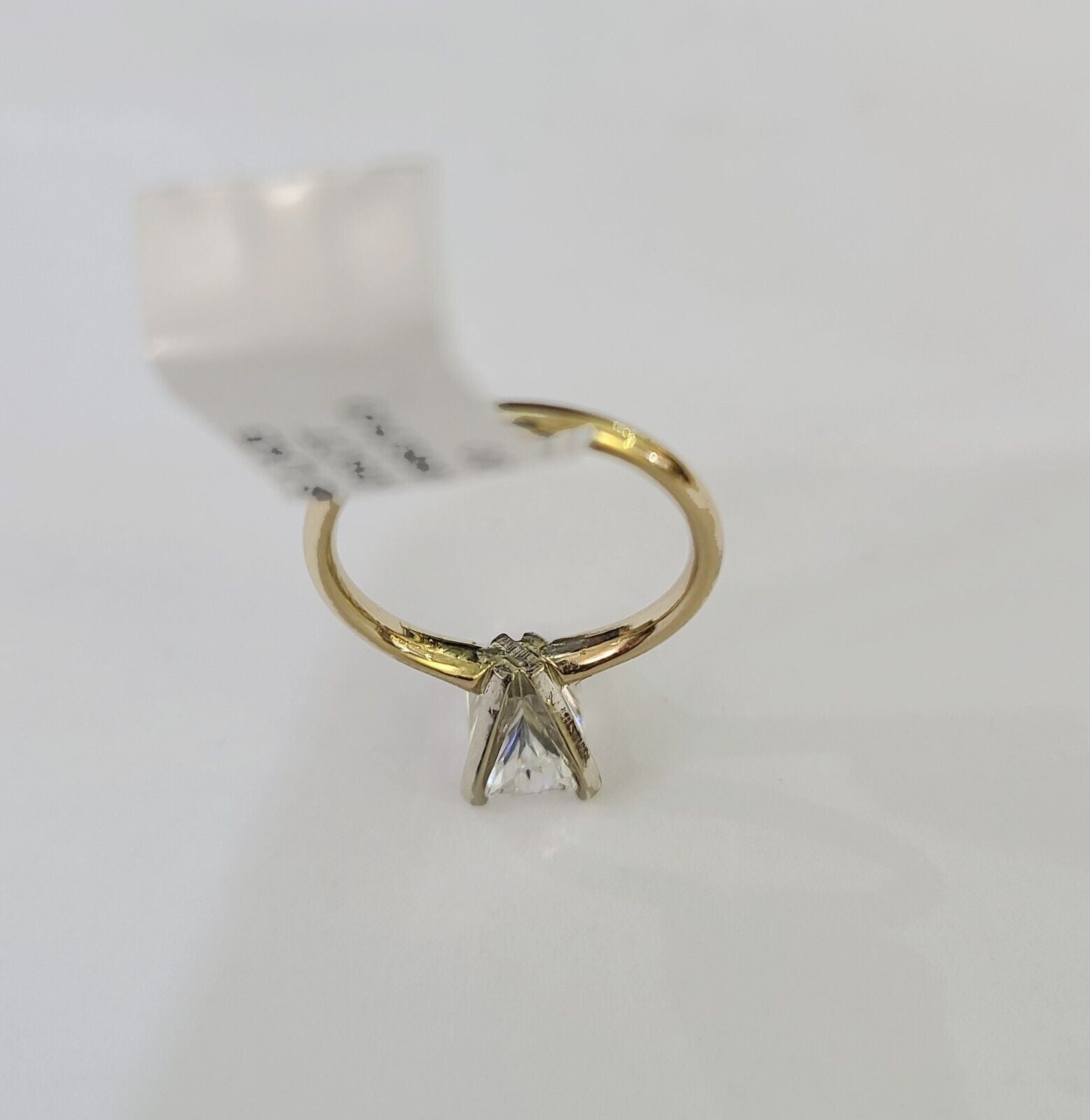 Real 14k Yellow Gold Diamond Ladies Ring Lab Created Women Engagement Wedding - GoldenlinQ