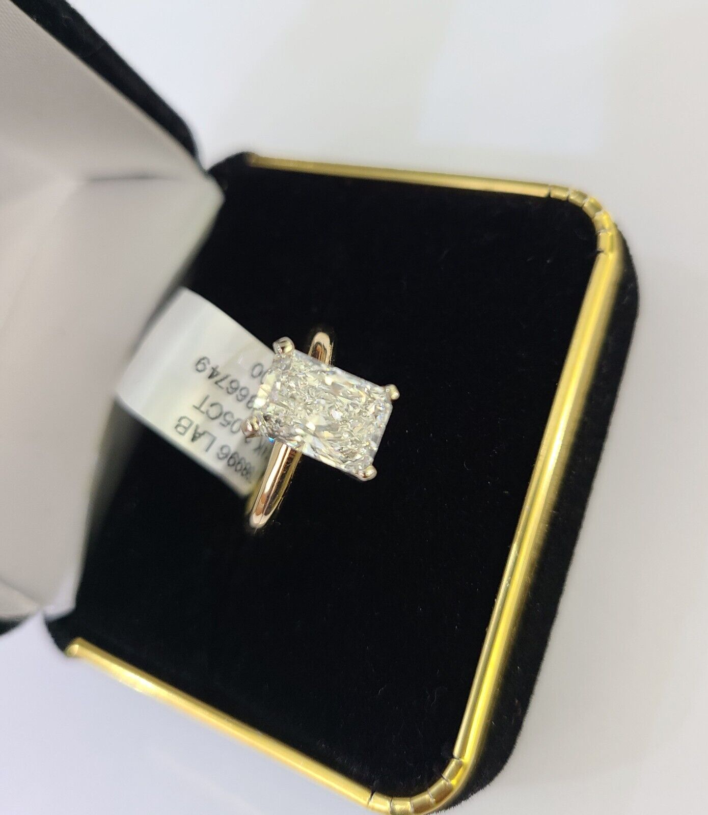 Real 14k Yellow Gold Diamond Ladies Ring Lab Created Women Engagement Wedding - GoldenlinQ