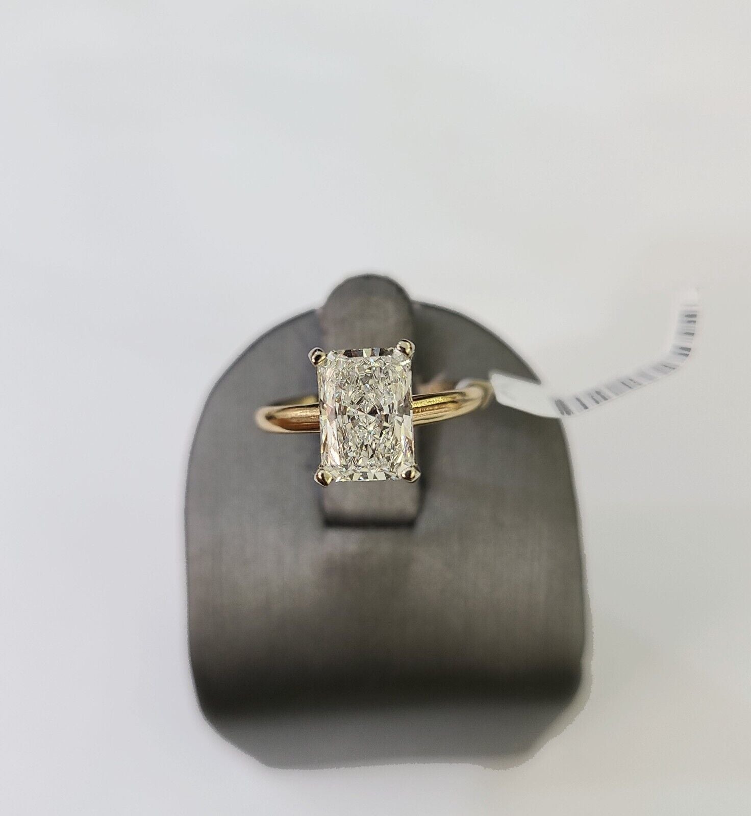 Real 14k Yellow Gold Diamond Ladies Ring Lab Created Women Engagement Wedding - GoldenlinQ