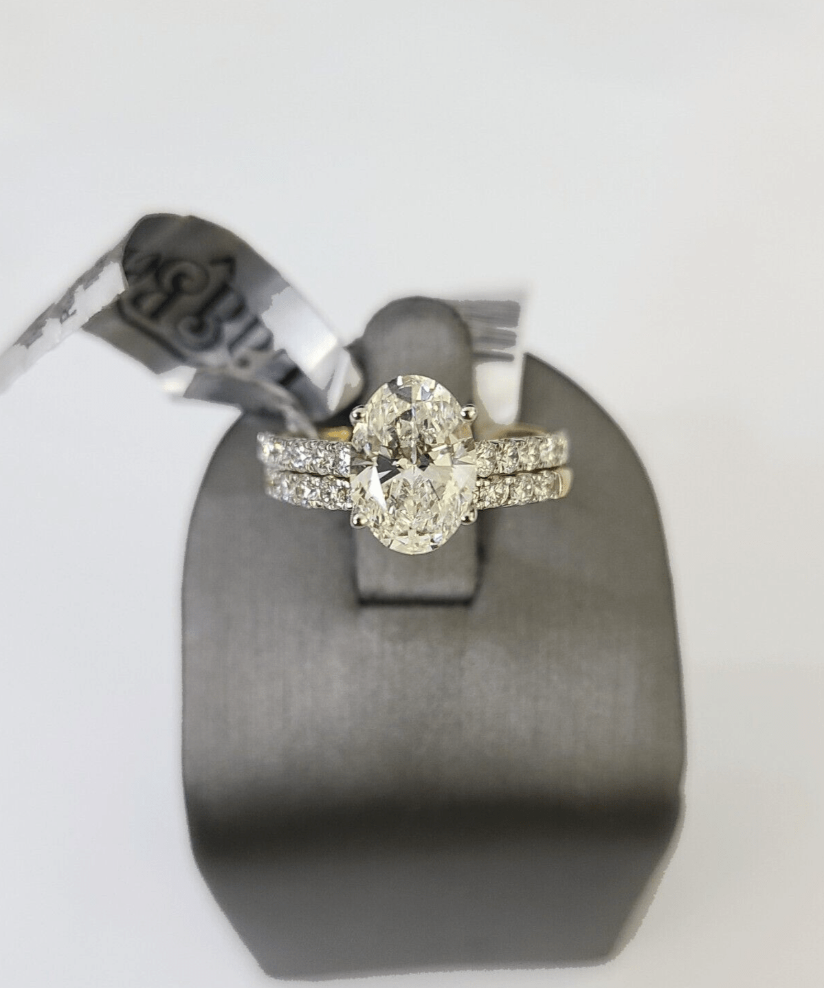 Real 14k Yellow Gold Diamond Ladies Ring SETLab Created Women Engagement Wedding - GoldenlinQ