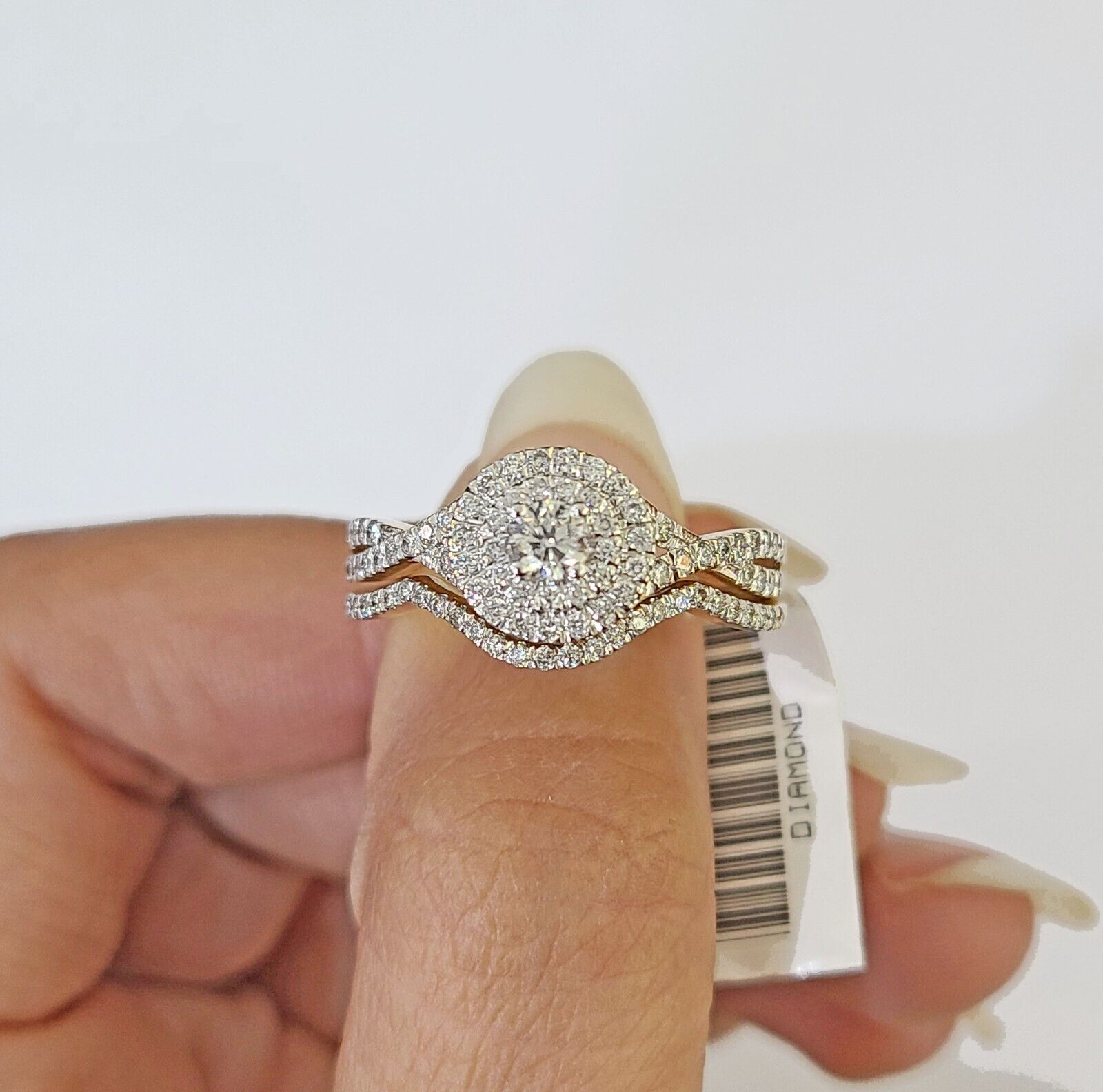 Real 14k Yellow Gold Diamond Ladies Ring Women Engagement Wedding - GoldenlinQ