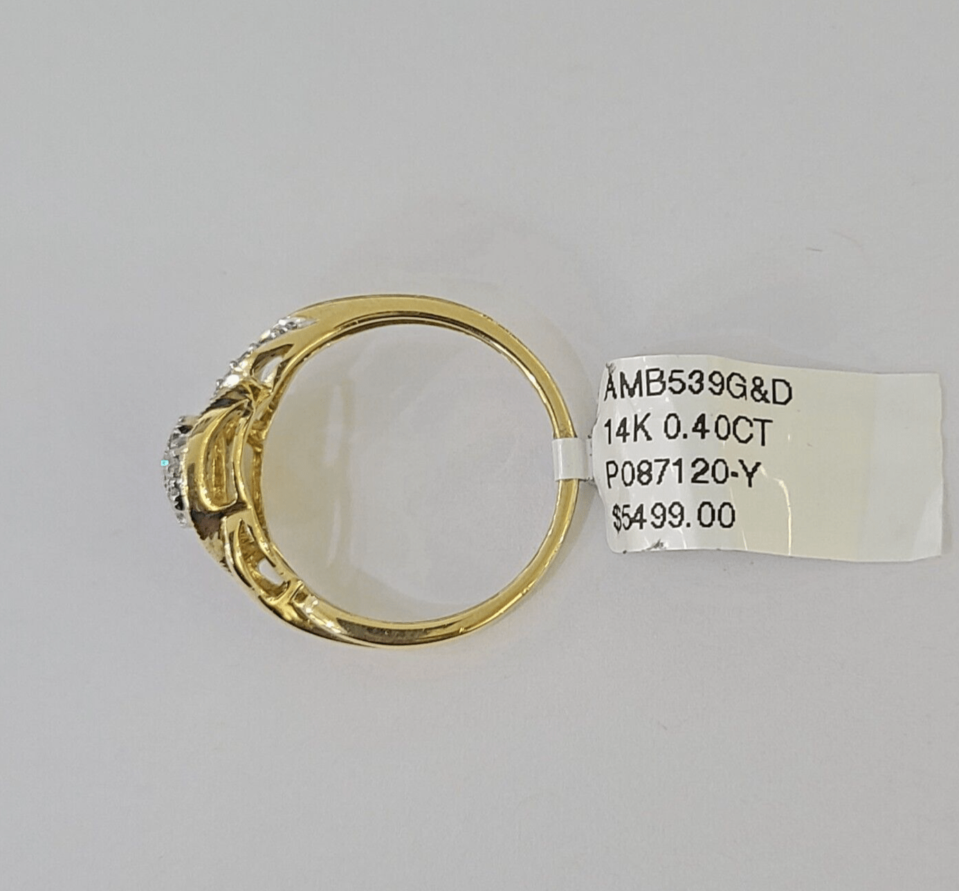 Real 14k Yellow Gold Diamond Ladies Ring Women Engagement Wedding - GoldenlinQ