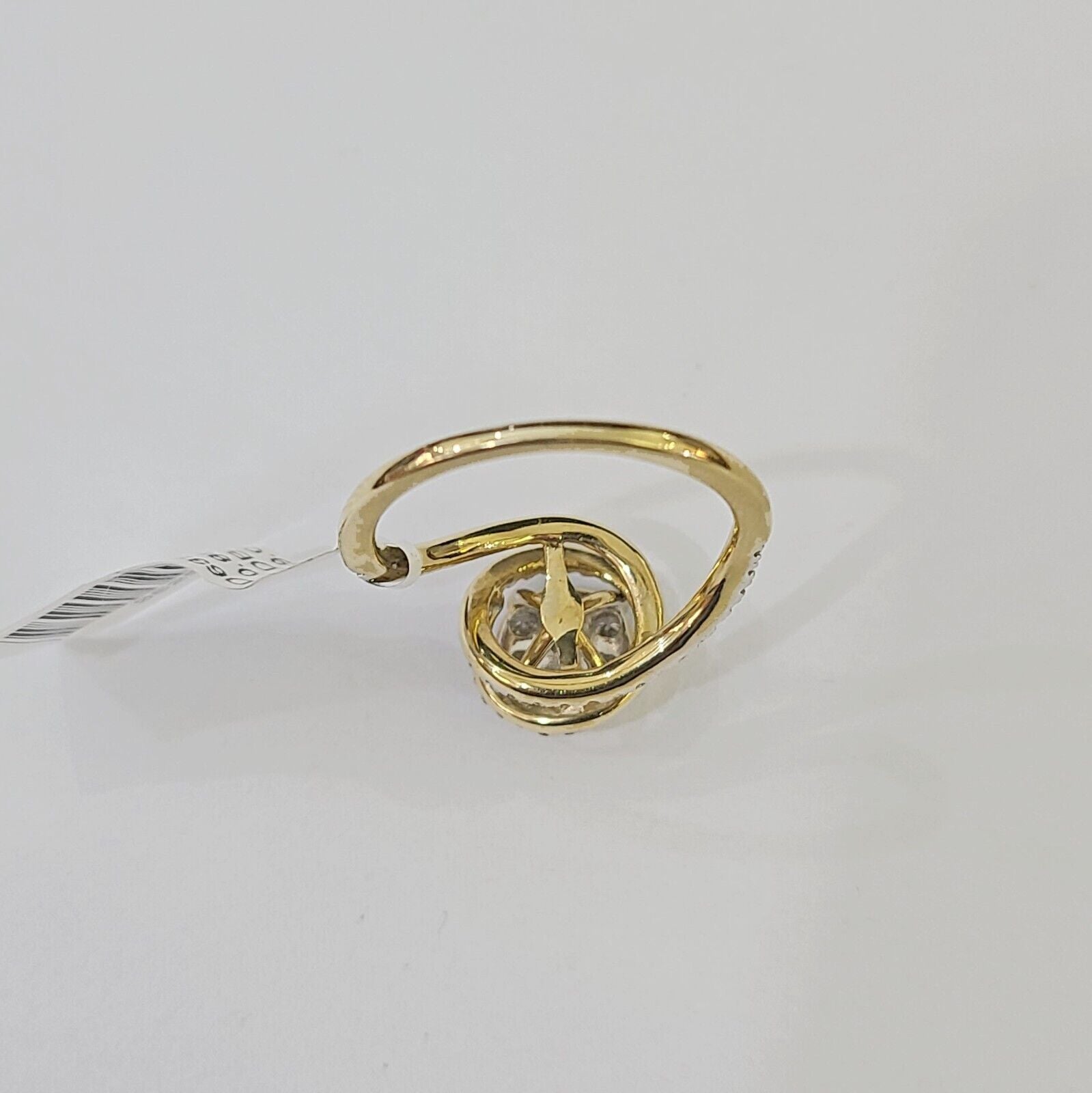 Real 14k Yellow Gold Diamond Ladies Ring Women Engagement Wedding - GoldenlinQ