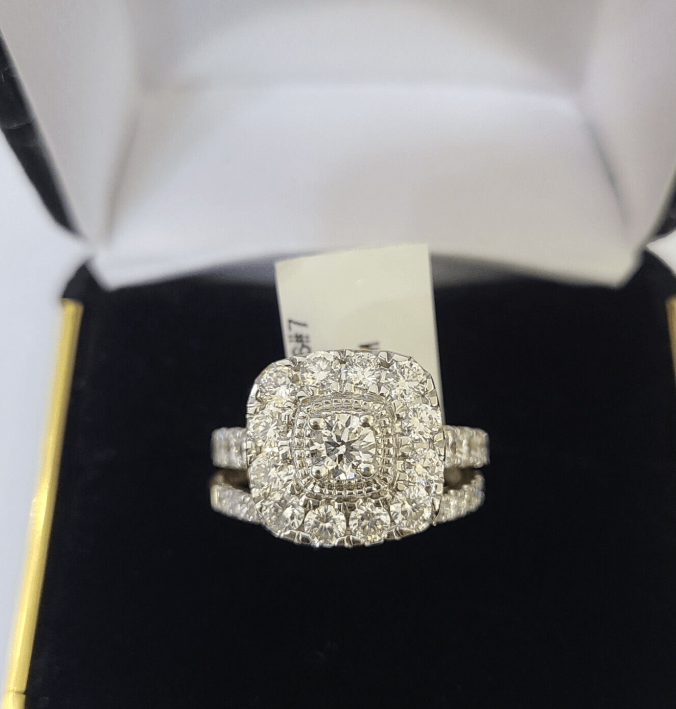 Real 14k Yellow Gold Diamond Ladies Ring Women Engagement Wedding - GoldenlinQ