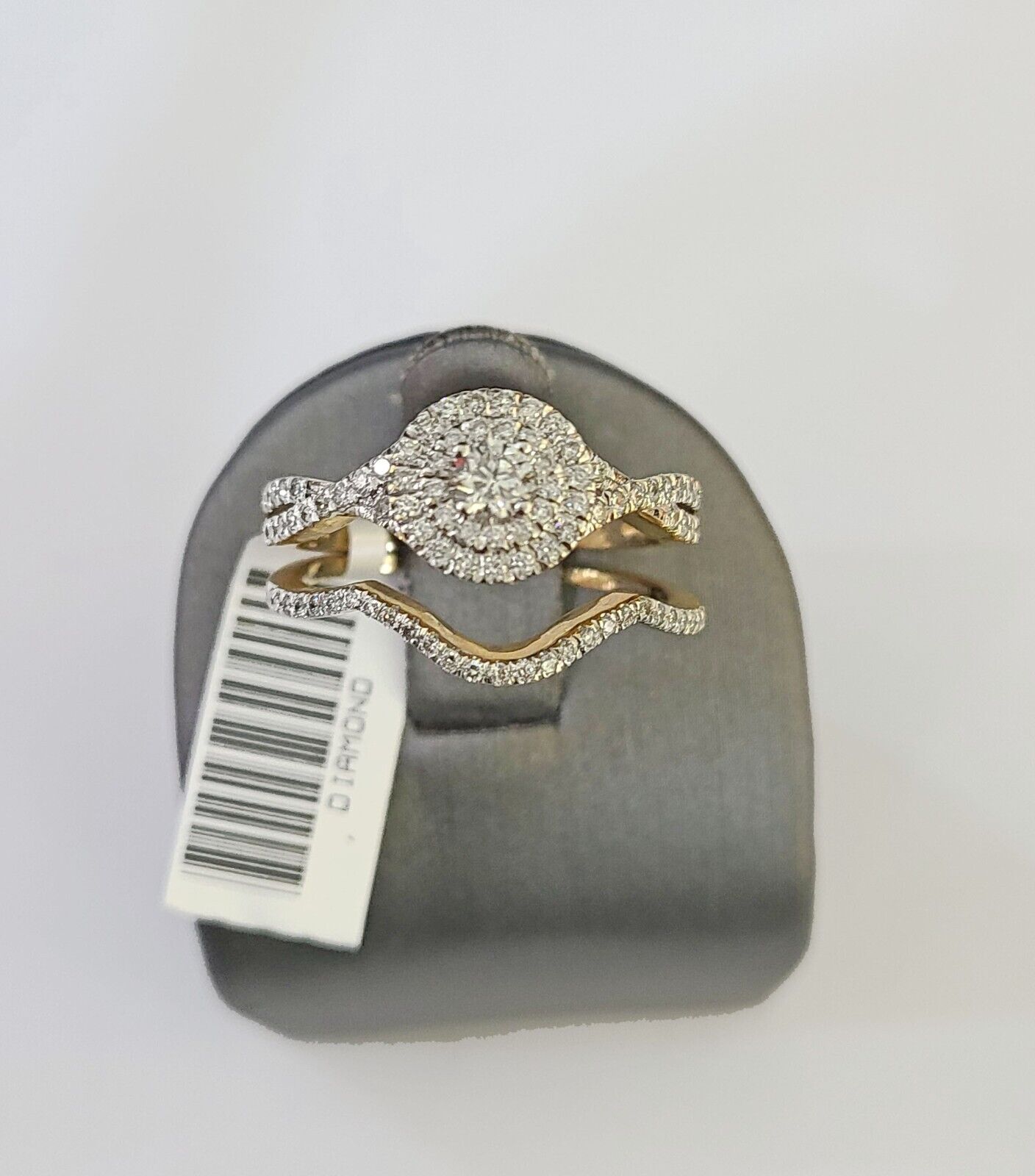 Real 14k Yellow Gold Diamond Ladies Ring Women Engagement Wedding - GoldenlinQ