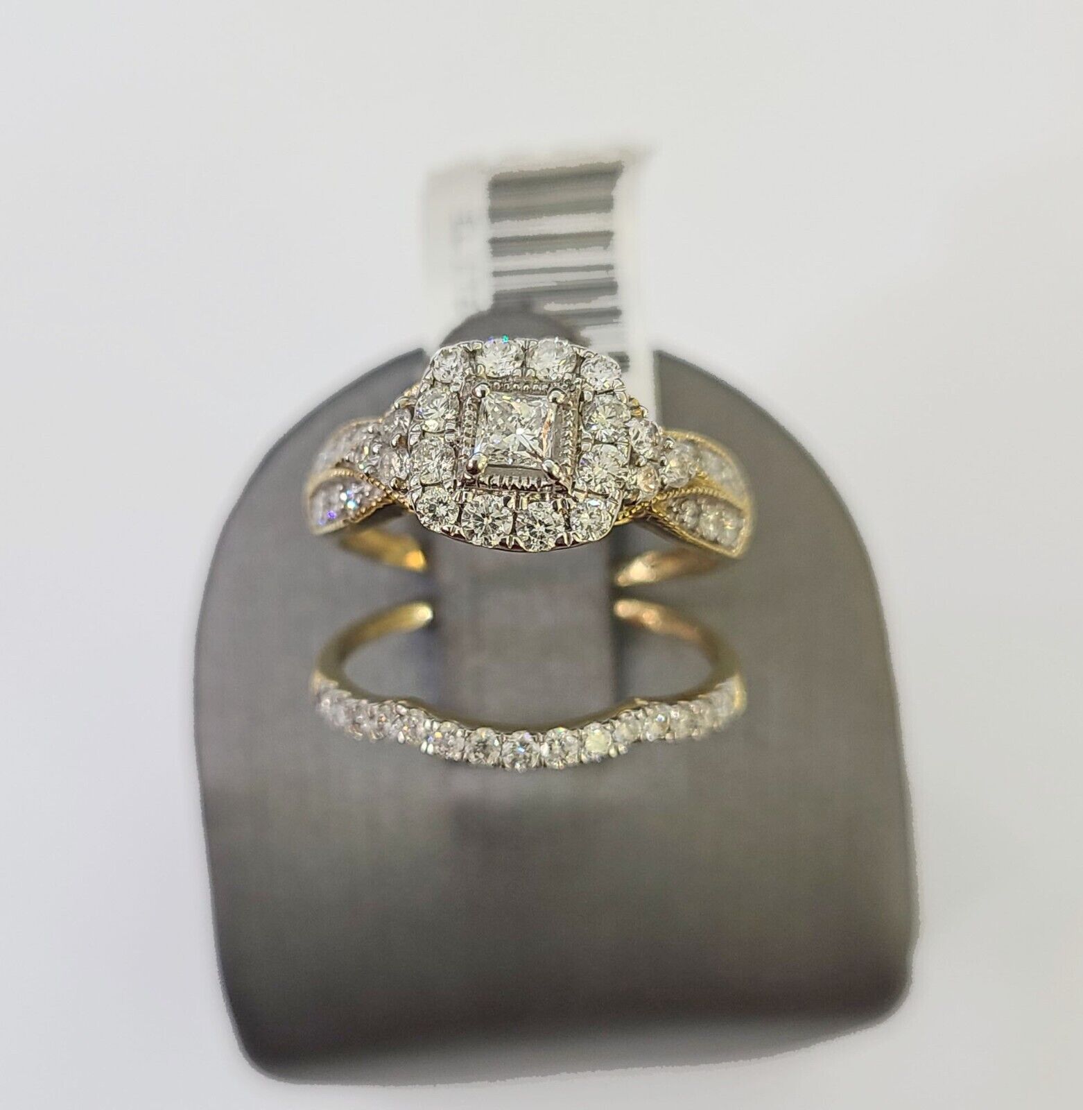 Real 14k Yellow Gold Diamond Ladies Ring Women Engagement Wedding - GoldenlinQ