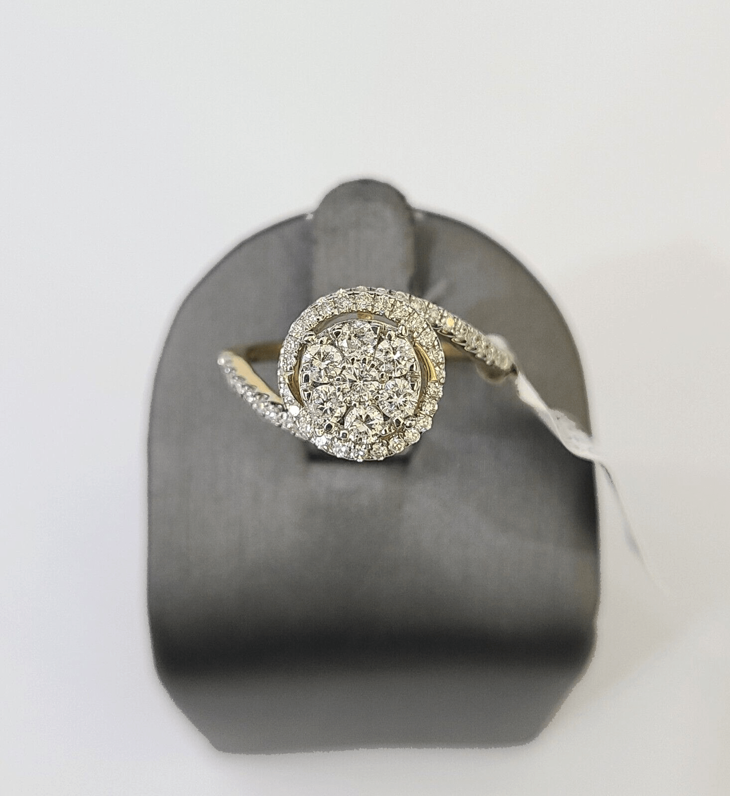 Real 14k Yellow Gold Diamond Ladies Ring Women Engagement Wedding - GoldenlinQ