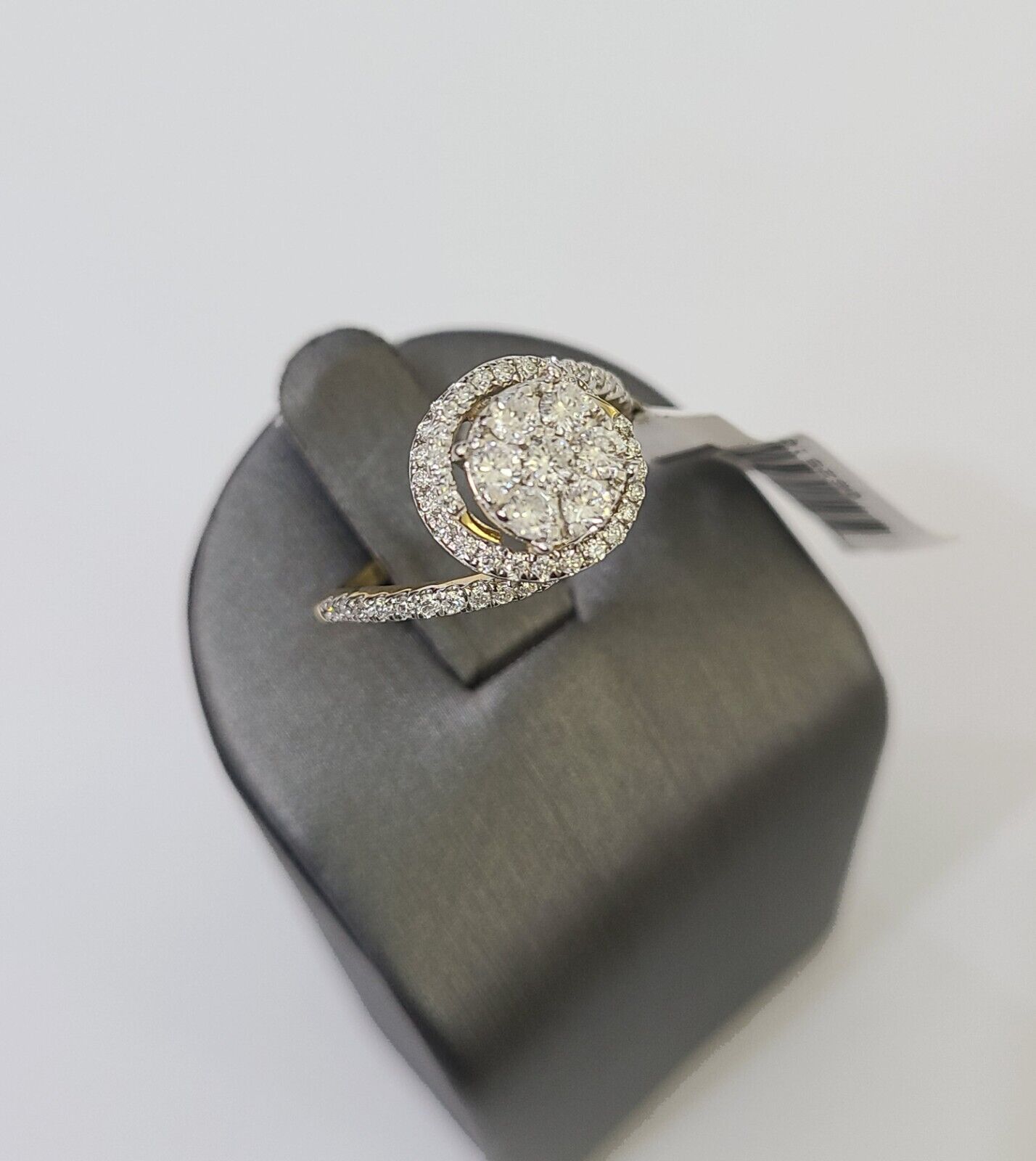 Real 14k Yellow Gold Diamond Ladies Ring Women Engagement Wedding - GoldenlinQ