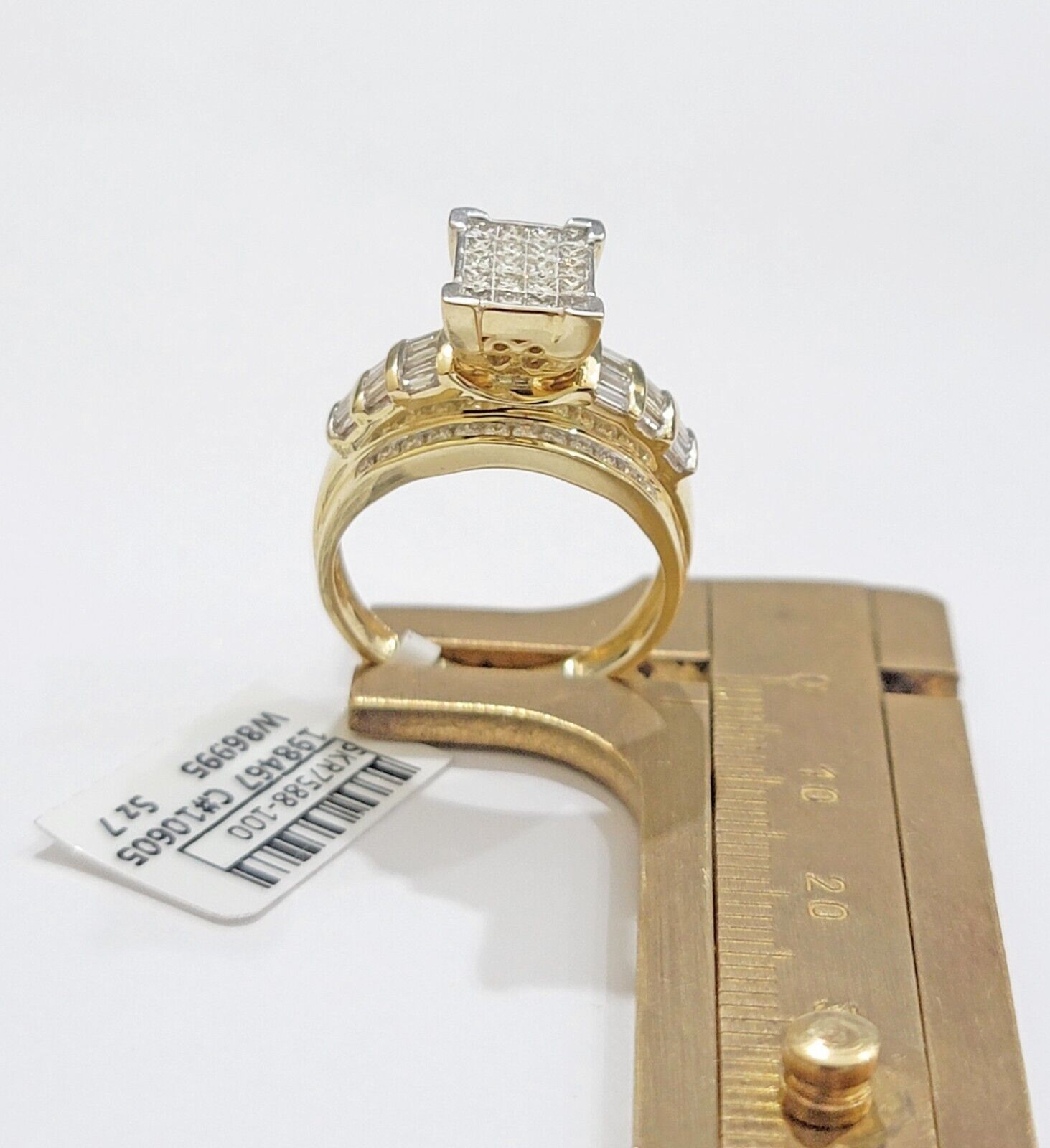 Real 14k Yellow Gold Diamond Ring 1 CT Diamond Ladies Women Band, VALENTINE SALE - GoldenlinQ