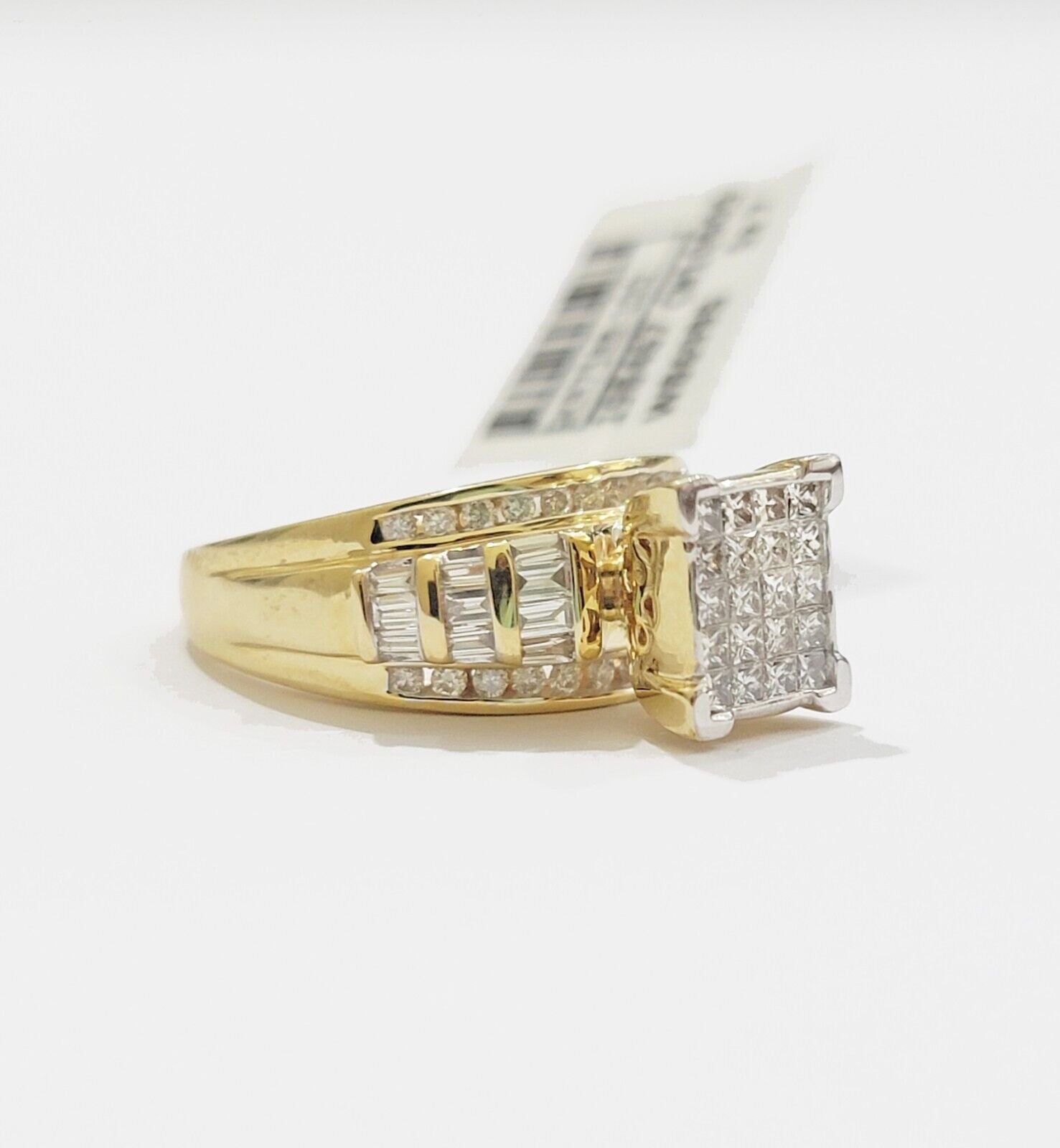 Real 14k Yellow Gold Diamond Ring 1 CT Diamond Ladies Women Band, VALENTINE SALE - GoldenlinQ