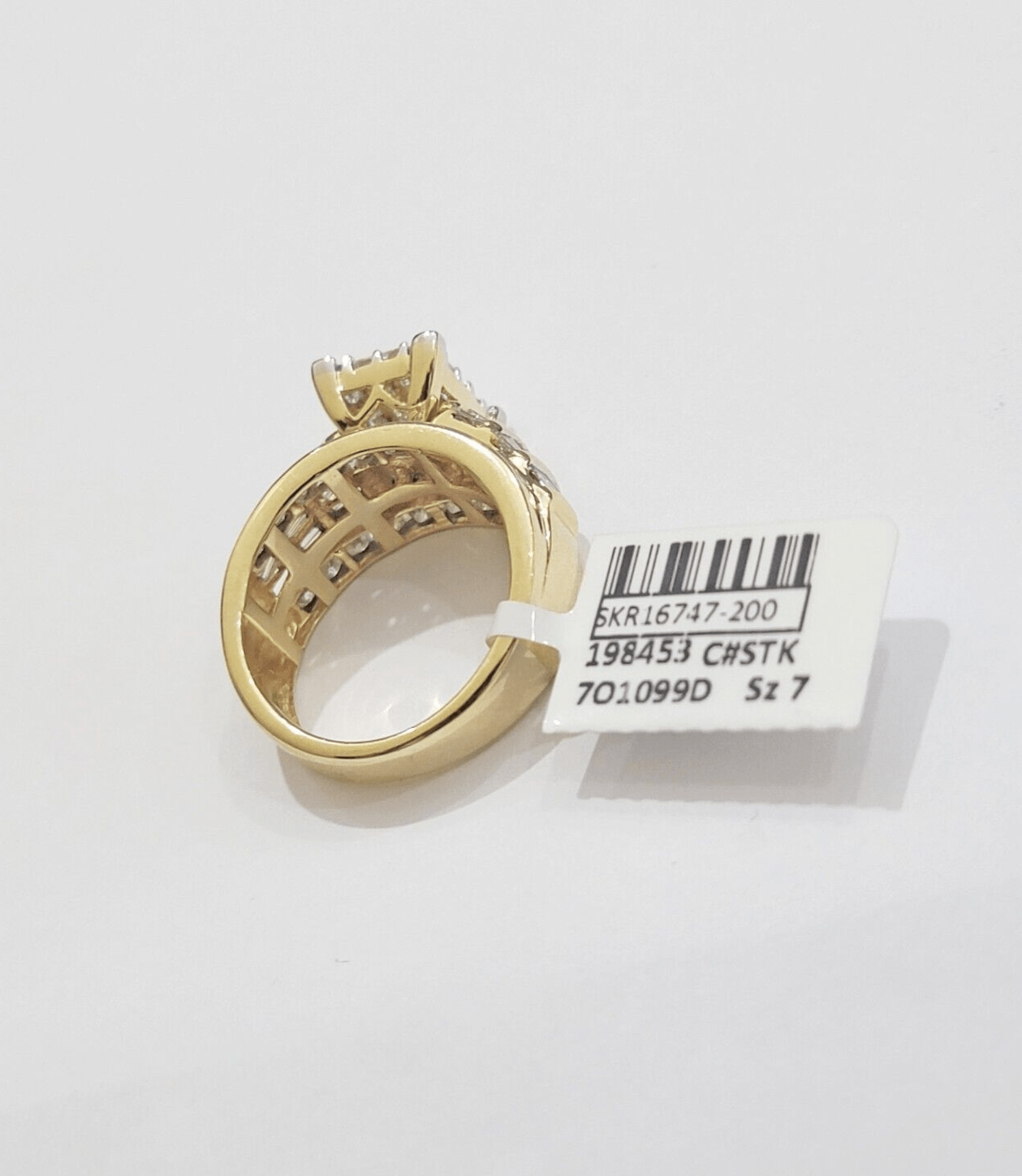 Real 14k Yellow Gold Diamond Ring 2CT Ladies Women Band Genuine, VALENTINE SALE - GoldenlinQ