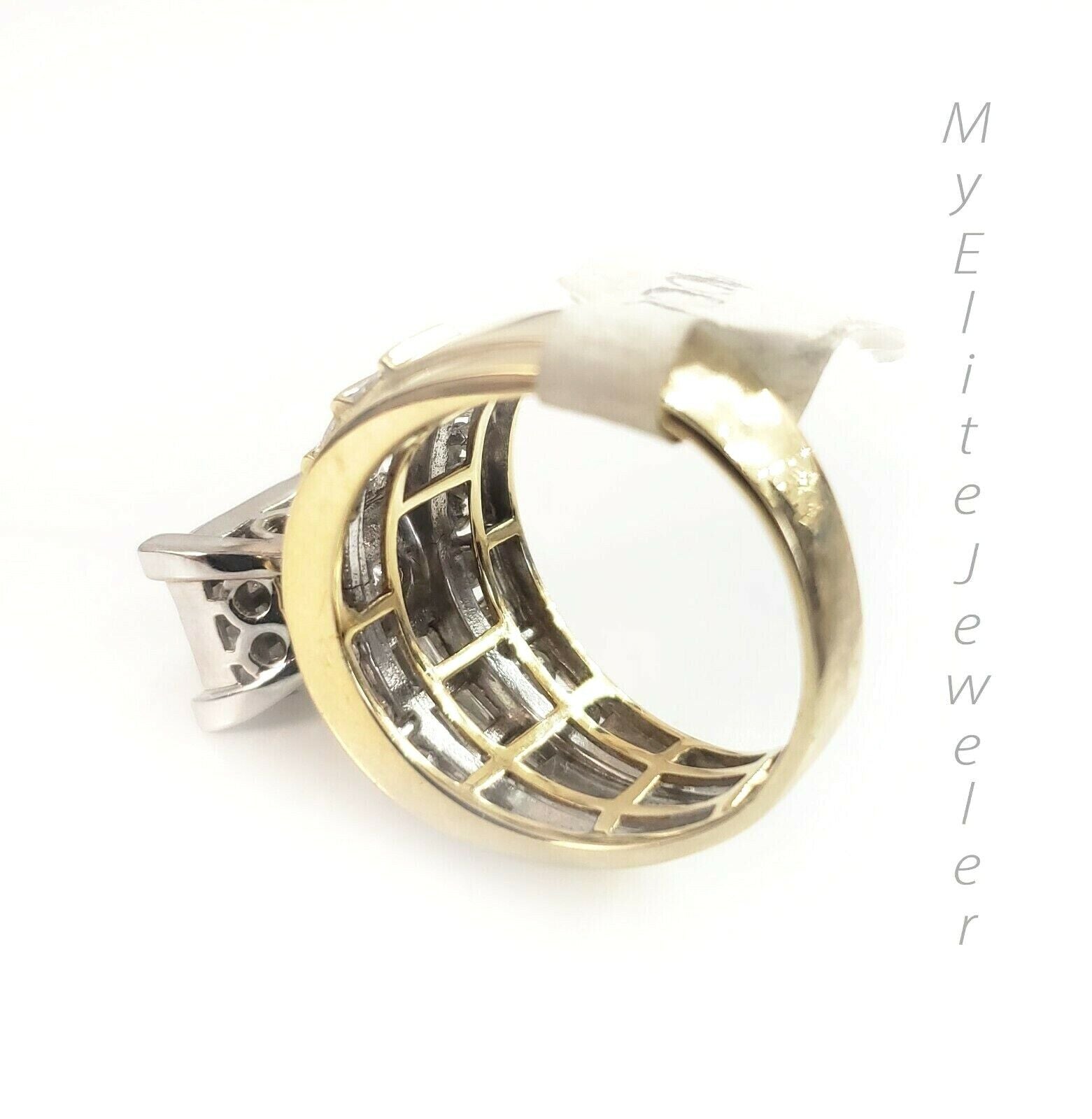 REAL 14k Yellow Gold Ladies Diamond Ring 2CT, Cinderella Style Size 7 For Women - GoldenlinQ