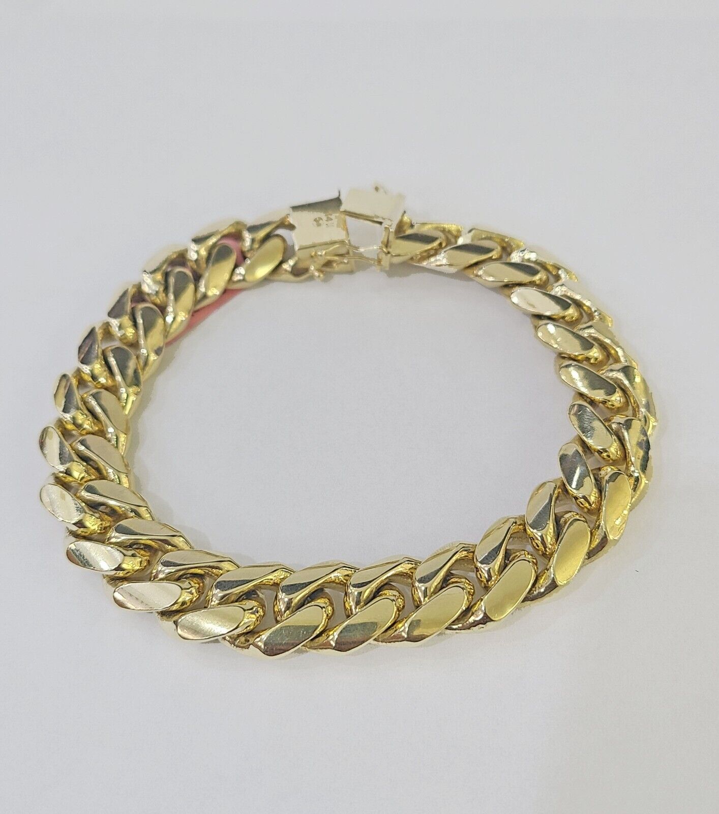 Real 14k Yellow Gold Miami Cuban link Bracelet 13mm 7.5" - 9" Inch Solid - GoldenlinQ