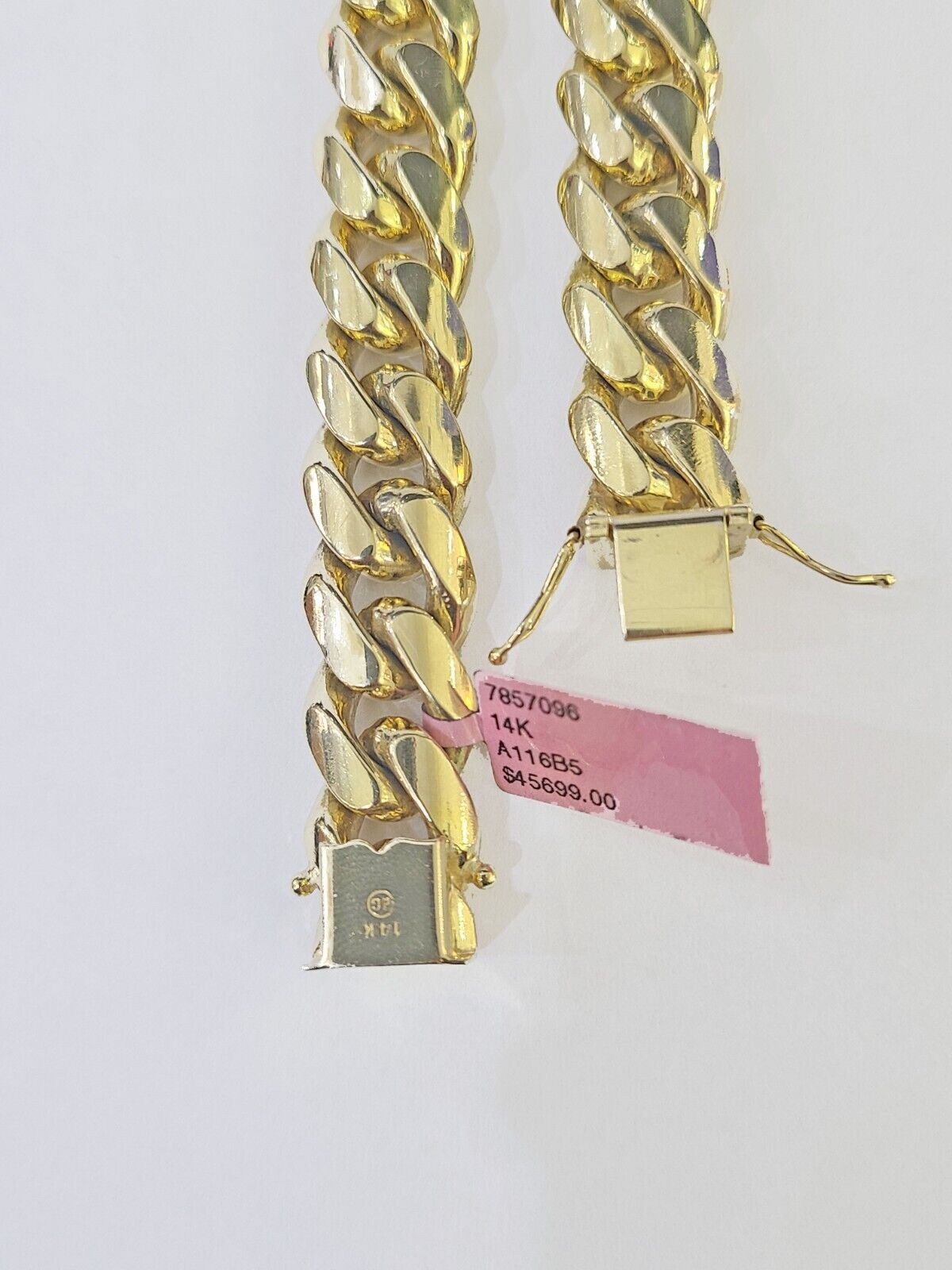 Real 14k Yellow Gold Miami Cuban link Bracelet 13mm 7.5" - 9" Inch Solid - GoldenlinQ