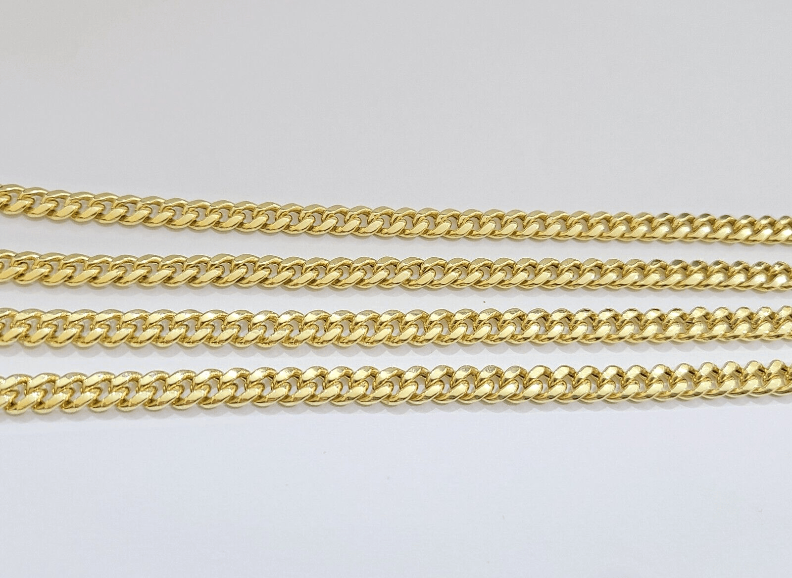 Real 14k Yellow Gold Miami Cuban Link Chain 7mm 18" Necklace Box Lock - GoldenlinQ