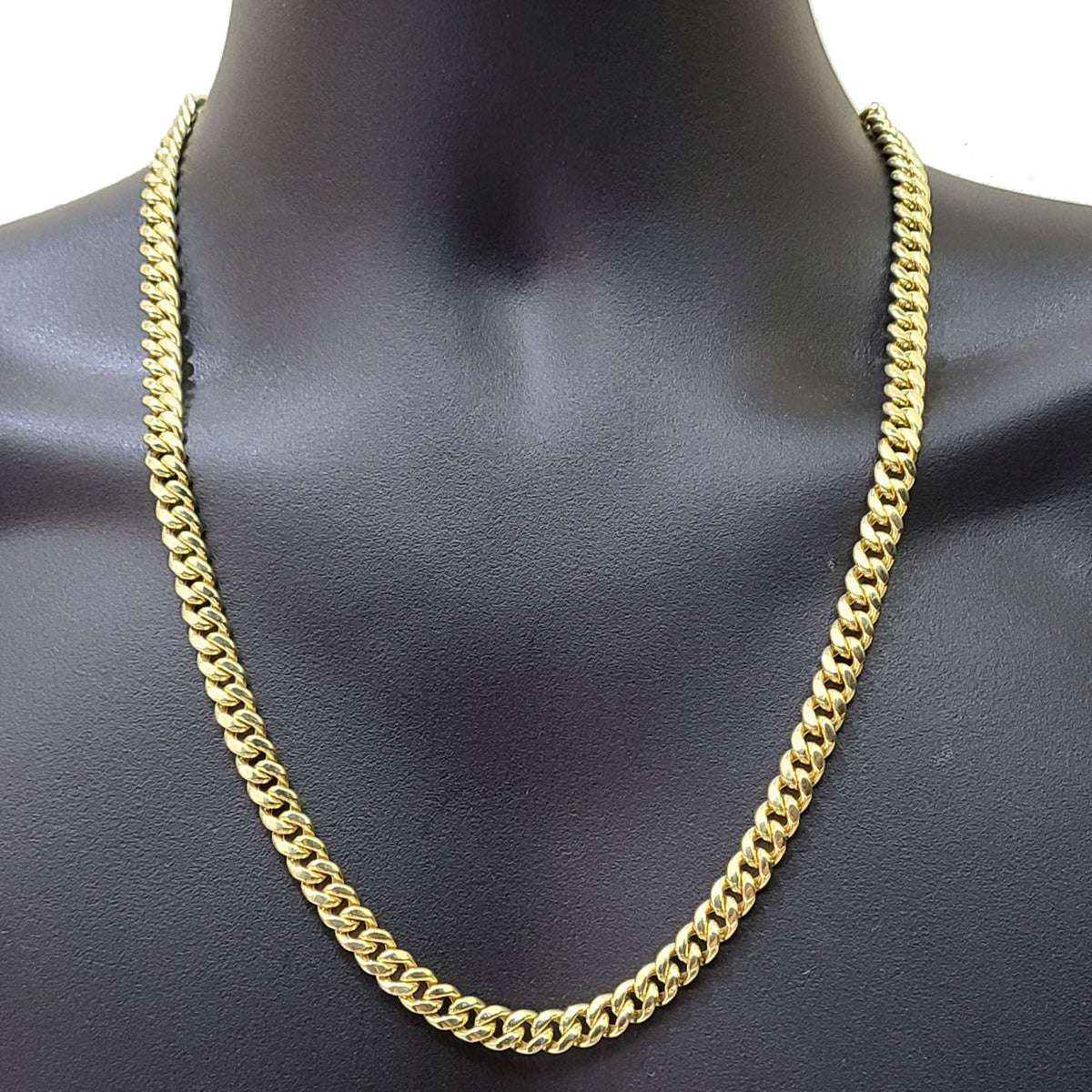 Real 14k Yellow Gold Miami Cuban Link Chain 8mm 26