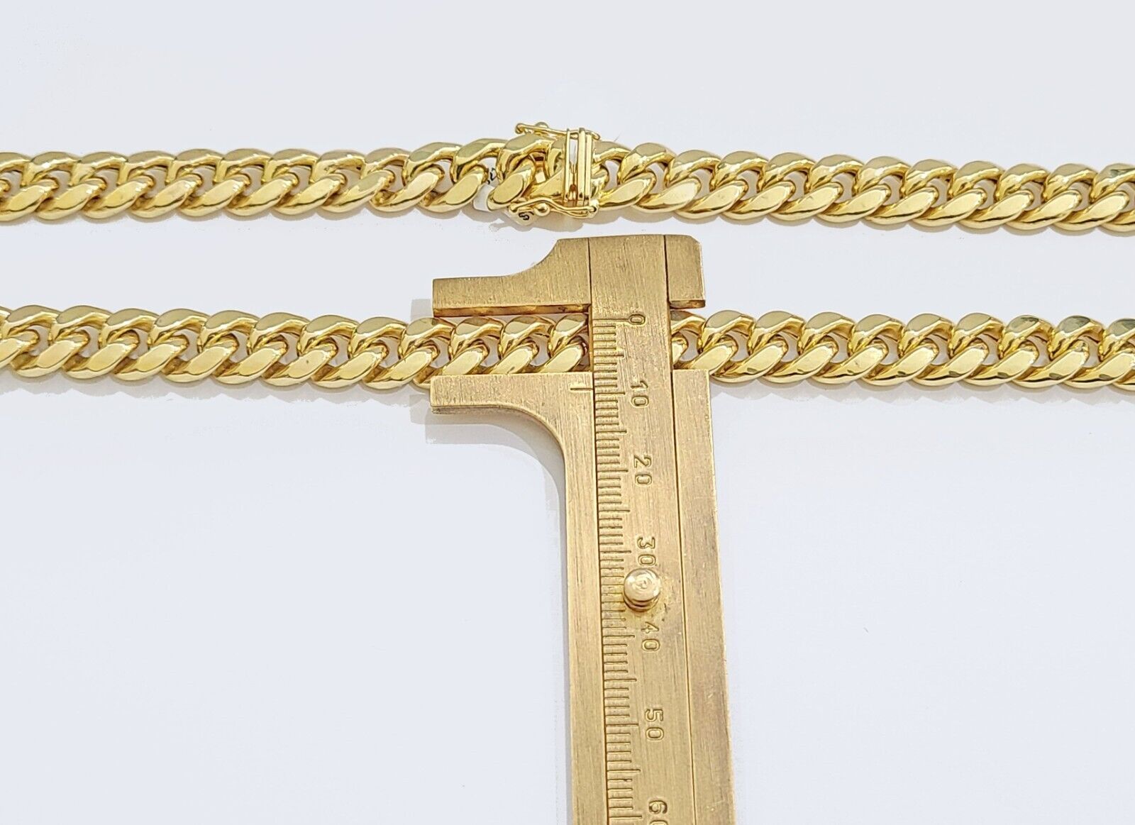 Real 14k Yellow Gold Miami Cuban Link Chain 9mm 26" Necklace Box Lock - GoldenlinQ