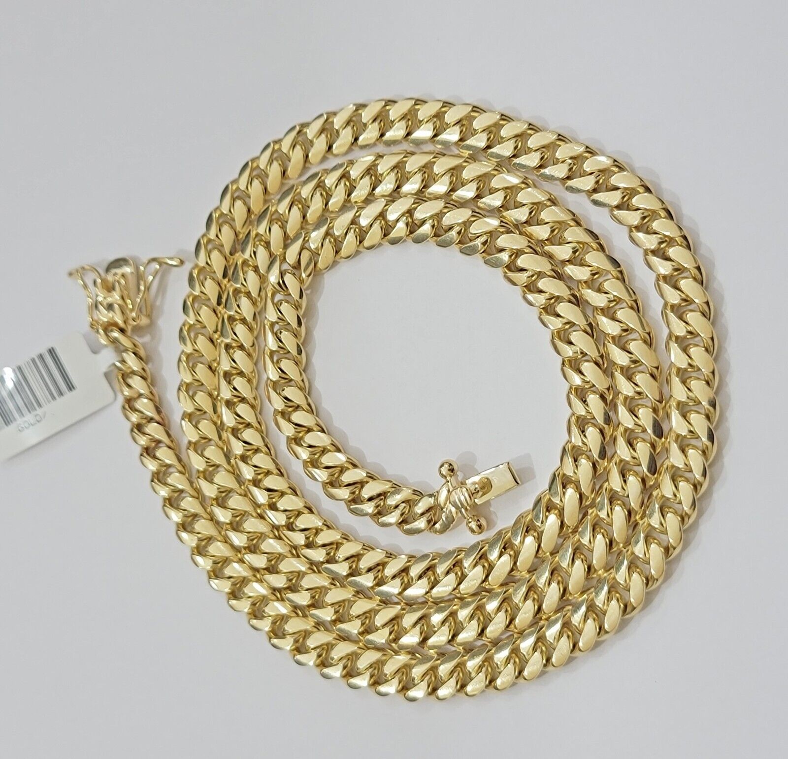 Real 14k Yellow Gold Miami Cuban Link Chain Necklace 6mm 20" - 30" 14kt SOLID - GoldenlinQ