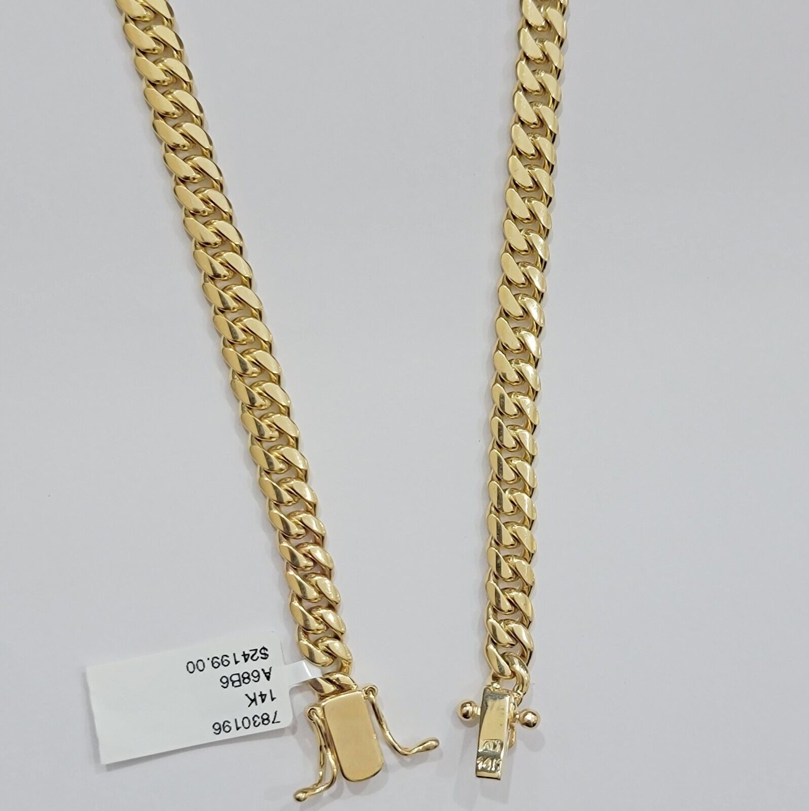 Real 14k Yellow Gold Miami Cuban Link Chain Necklace 6mm 20" - 30" 14kt SOLID - GoldenlinQ