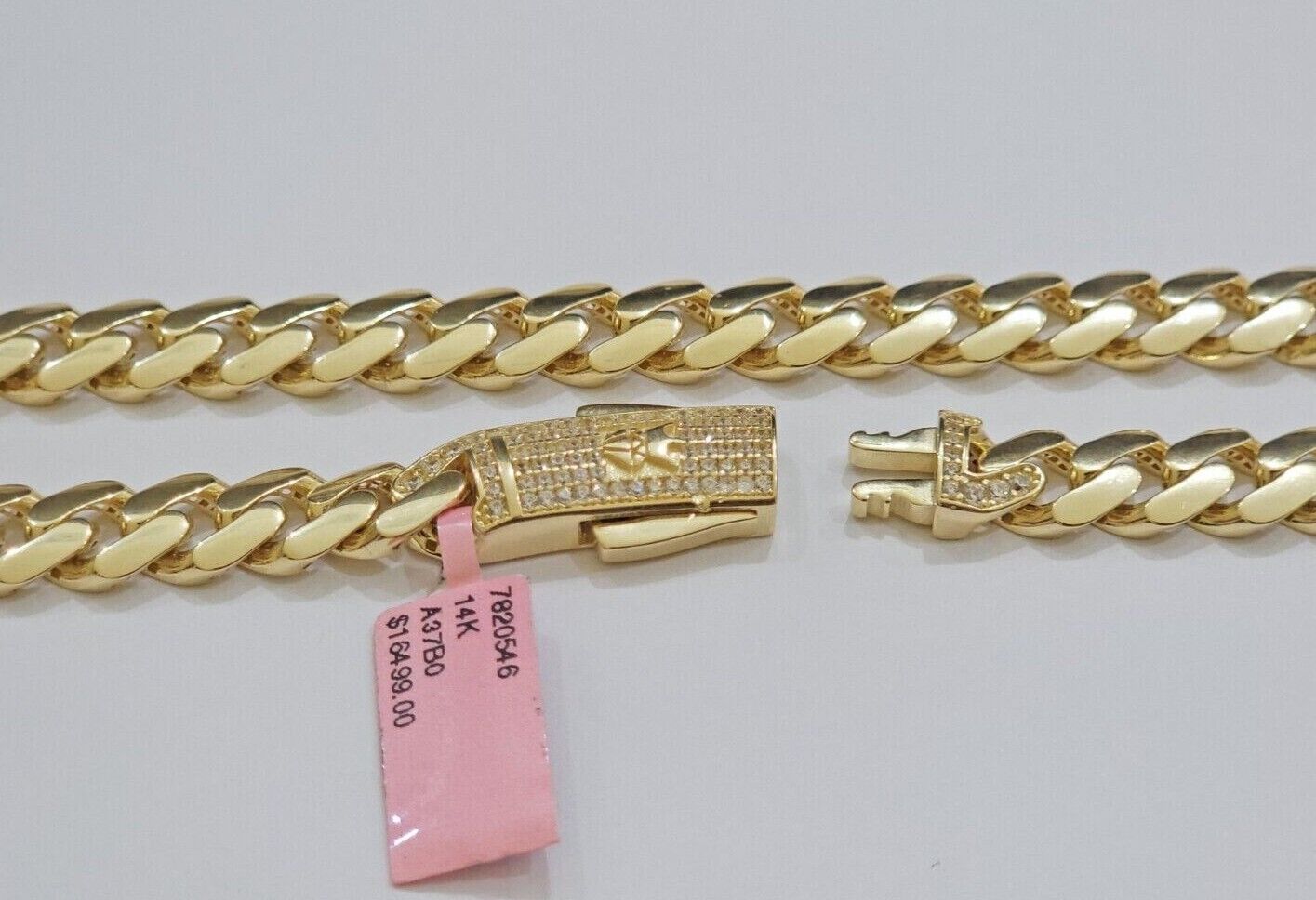 Real 14k Yellow Gold Monaco Chain Necklace 20" 22'' 24'' 26" Inch 9mm 14kt SALE - GoldenlinQ