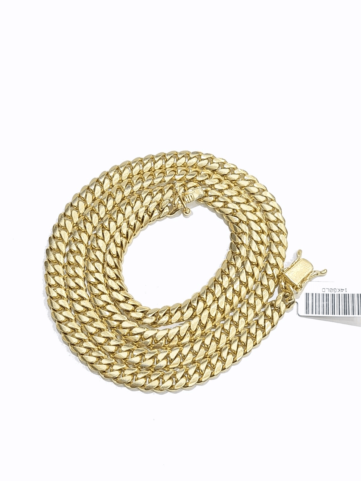 Real 14k Yellow Gold Necklace Miami Cuban Chain 6mm 26" inch 14kt Unisex Chain - GoldenlinQ