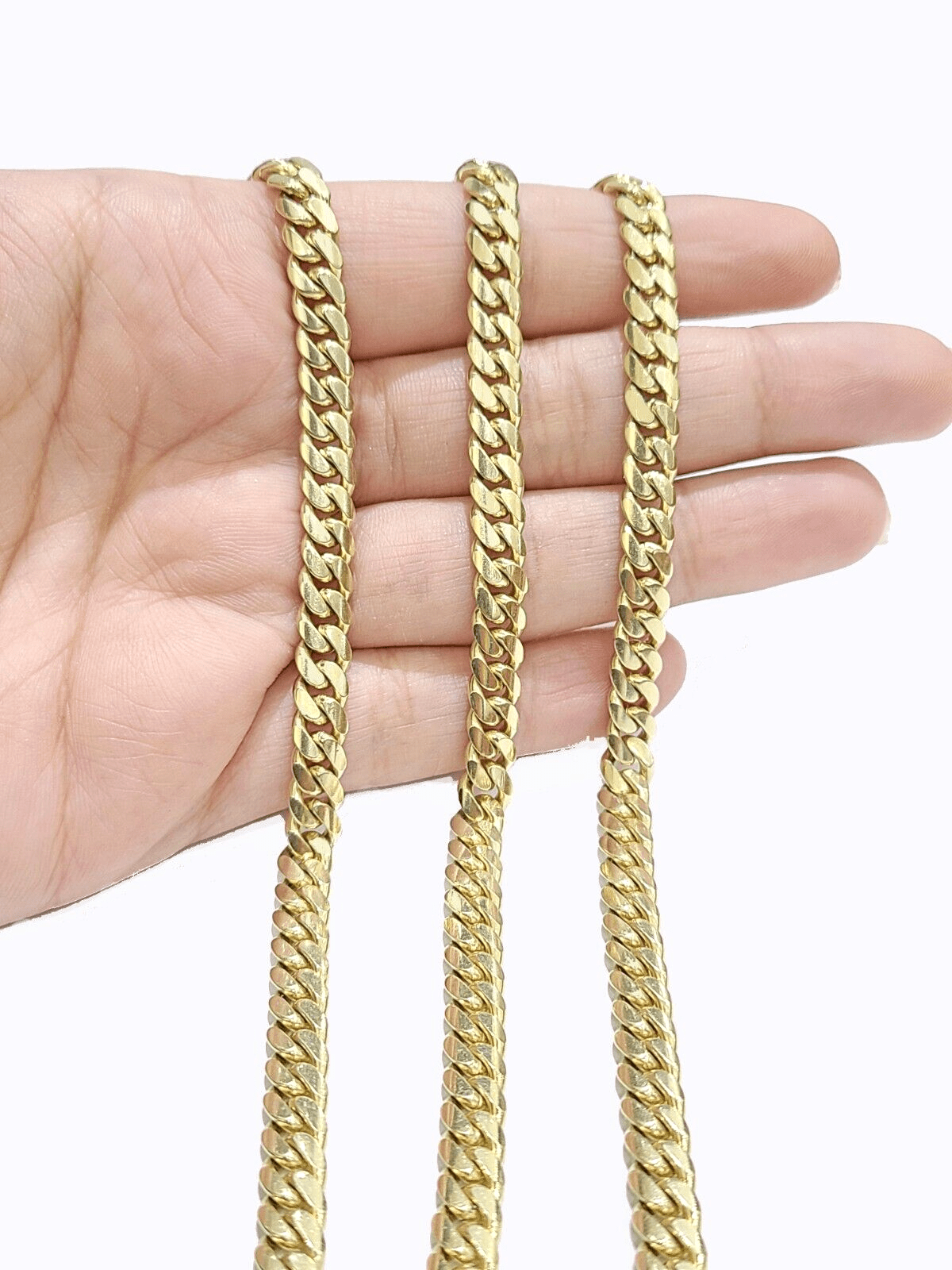 Real 14k Yellow Gold Necklace Miami Cuban Chain 6mm 26" inch 14kt Unisex Chain - GoldenlinQ