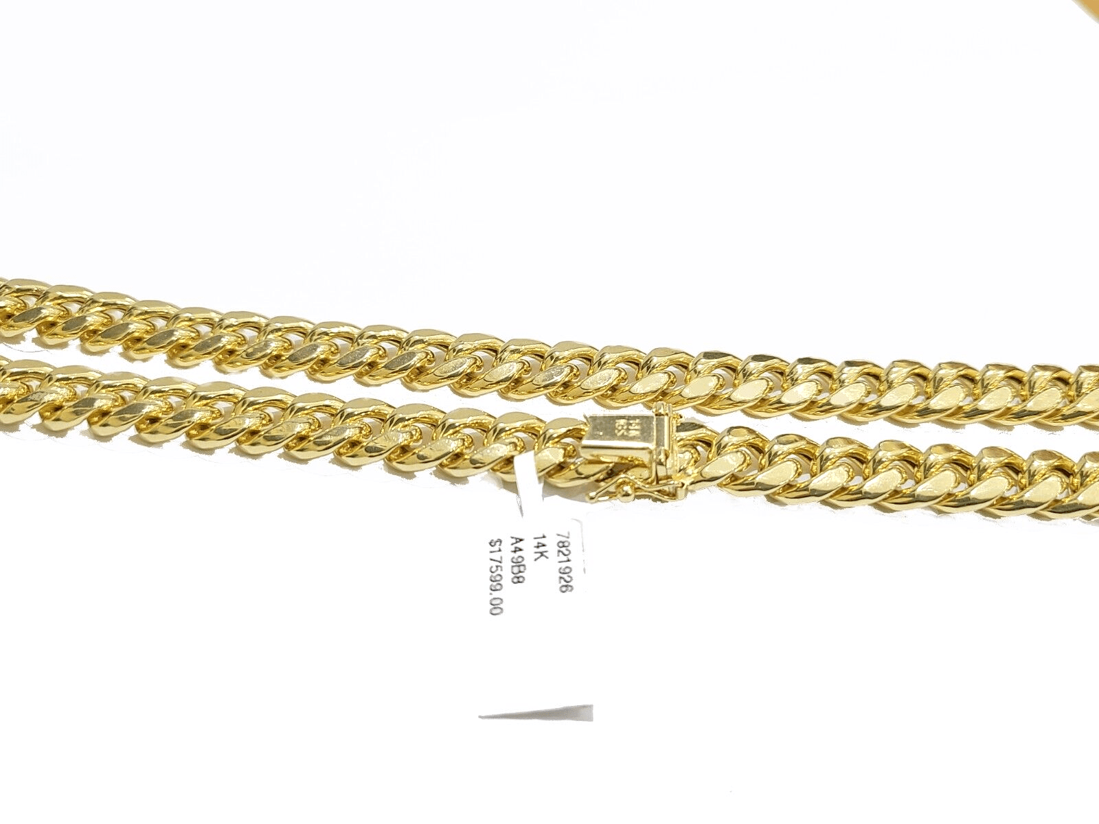 Real 14k Yellow Gold Necklace Miami Cuban Chain 9mm 20" inch 14kt Unisex Chain - GoldenlinQ