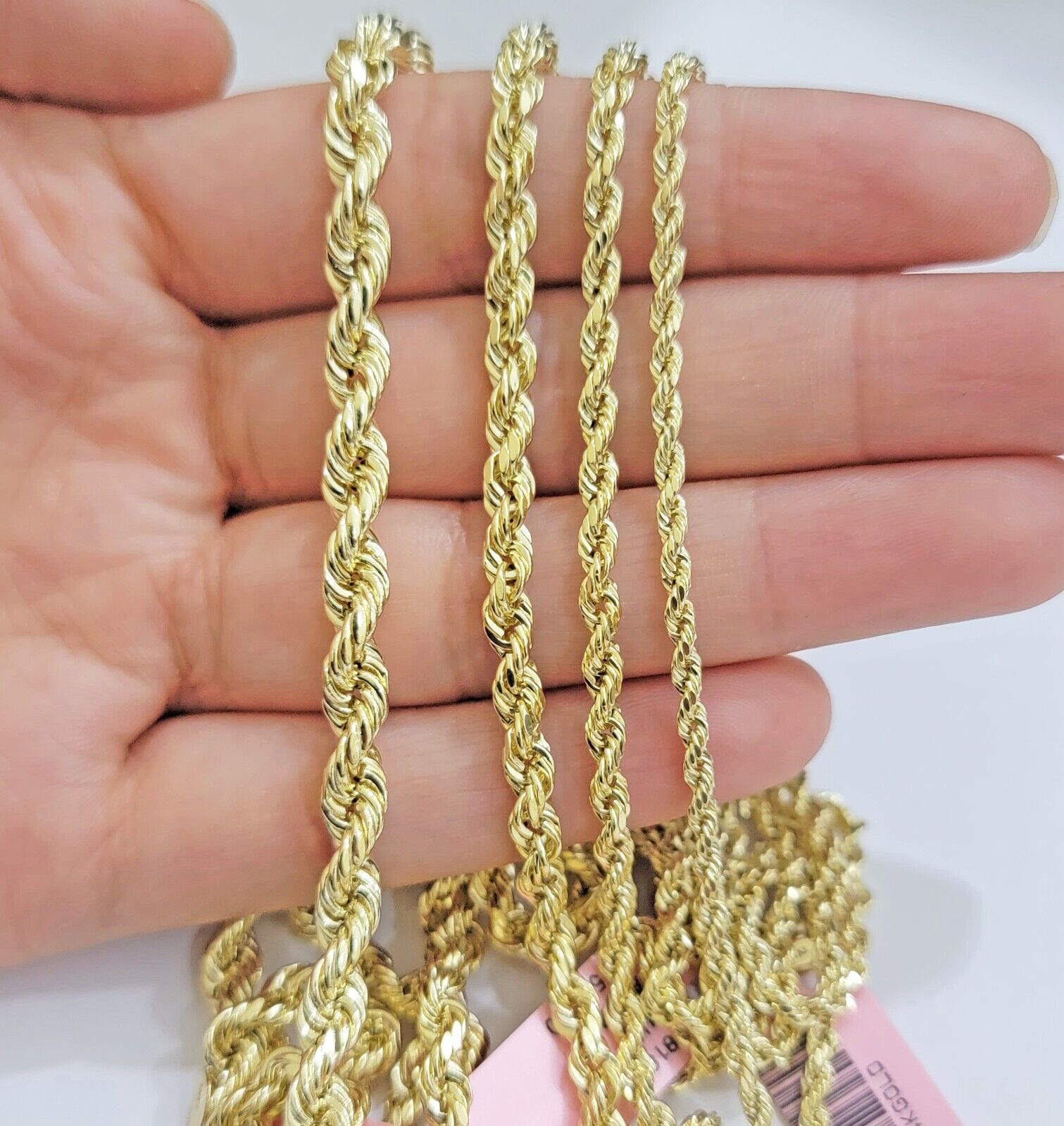 Top 14 k broke rope chain solid