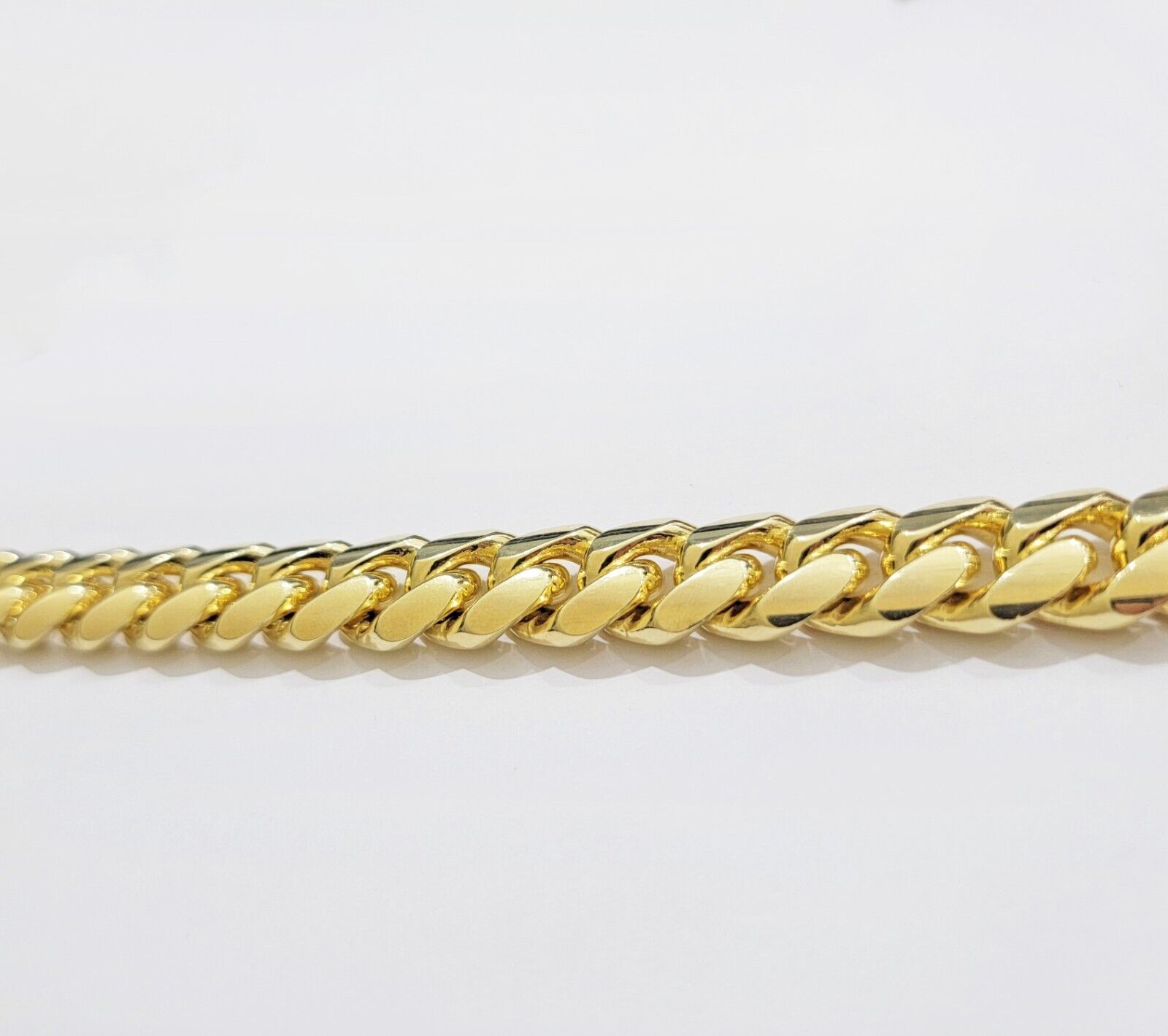 Real 14k Yellow Gold Solid 10mm Bracelet Miami Cuban Link 7.5" 14kt Men Women - GoldenlinQ