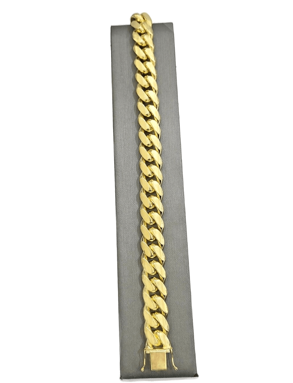 Real 14k Yellow Solid Gold 13mm Miami Cuban Bracelet 9.5'' inch 14kt Unisex - GoldenlinQ